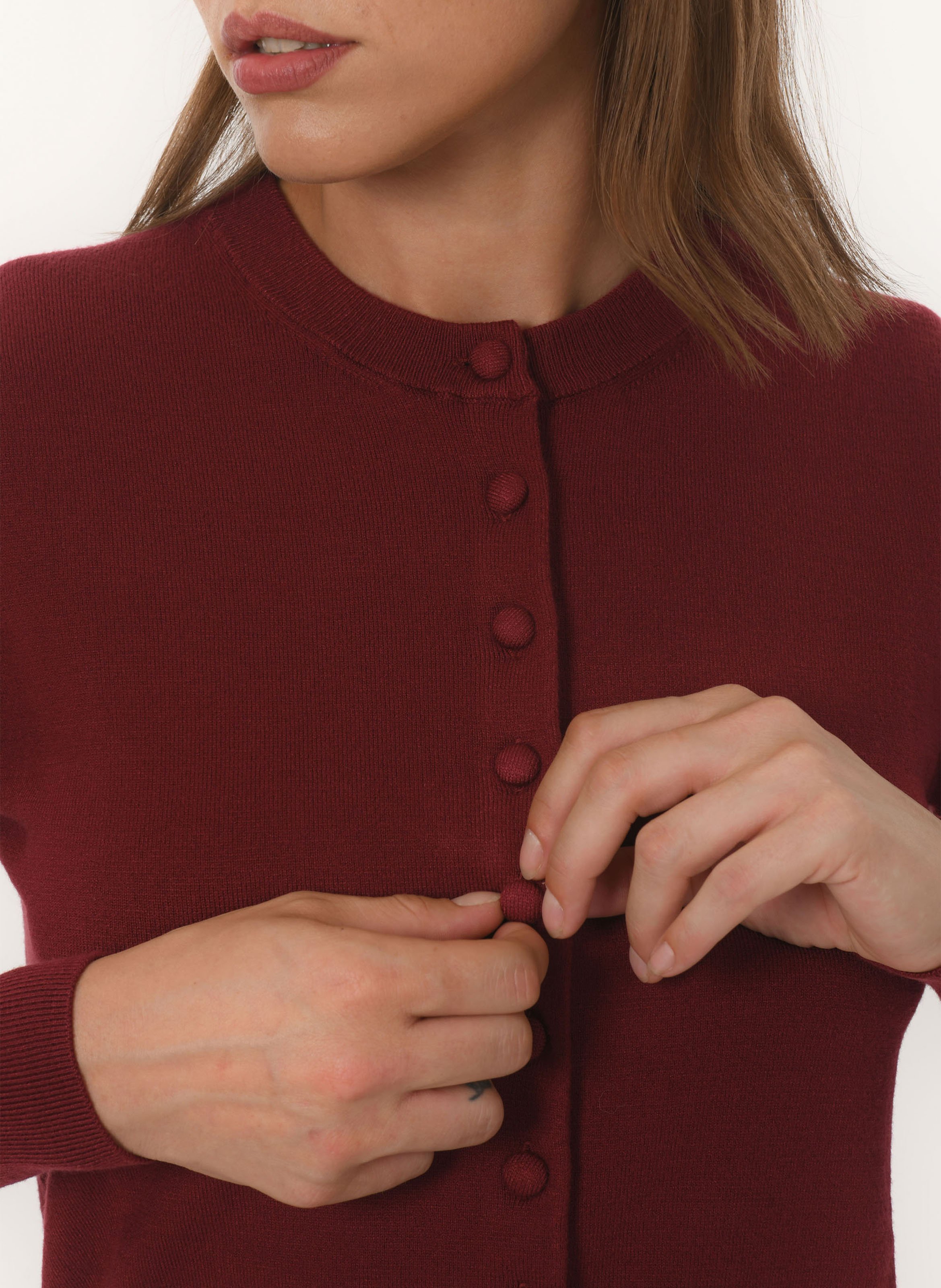 Gilet col rond  KOOKAI Rouge