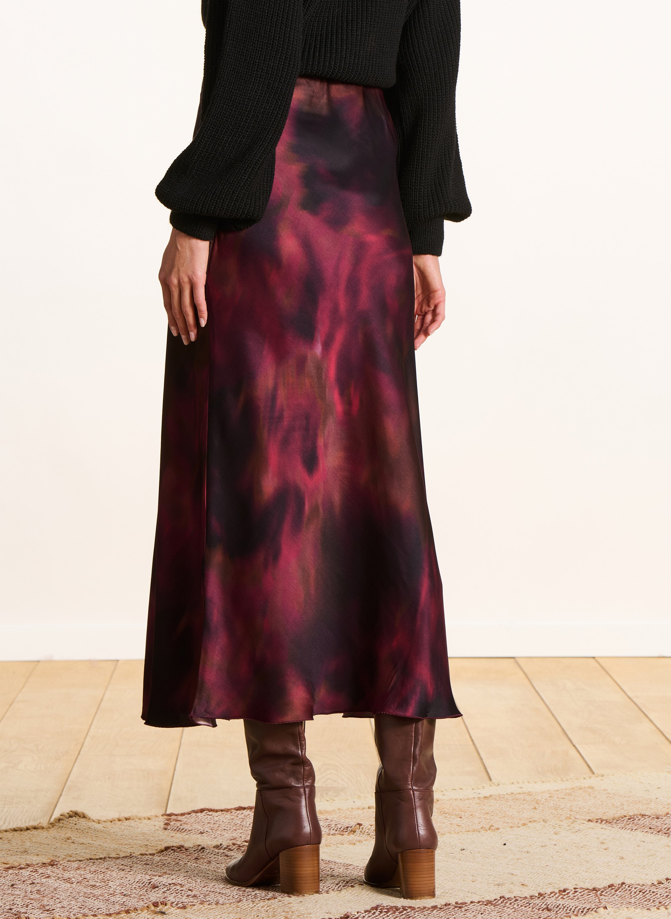 Long printed skirt LA FEE MARABOUTEE Red