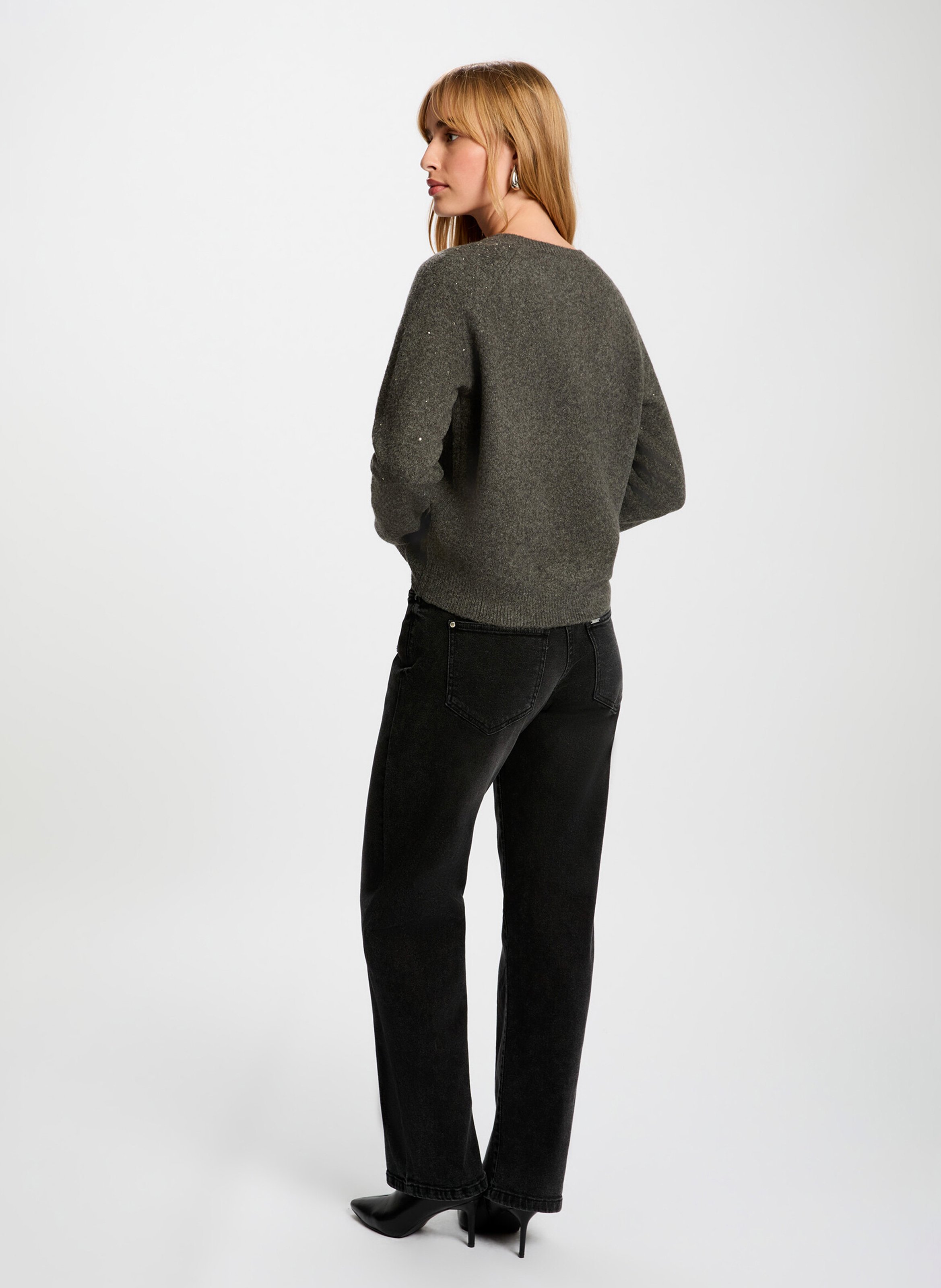 Trui met opstaande kraag MORGAN Grijs