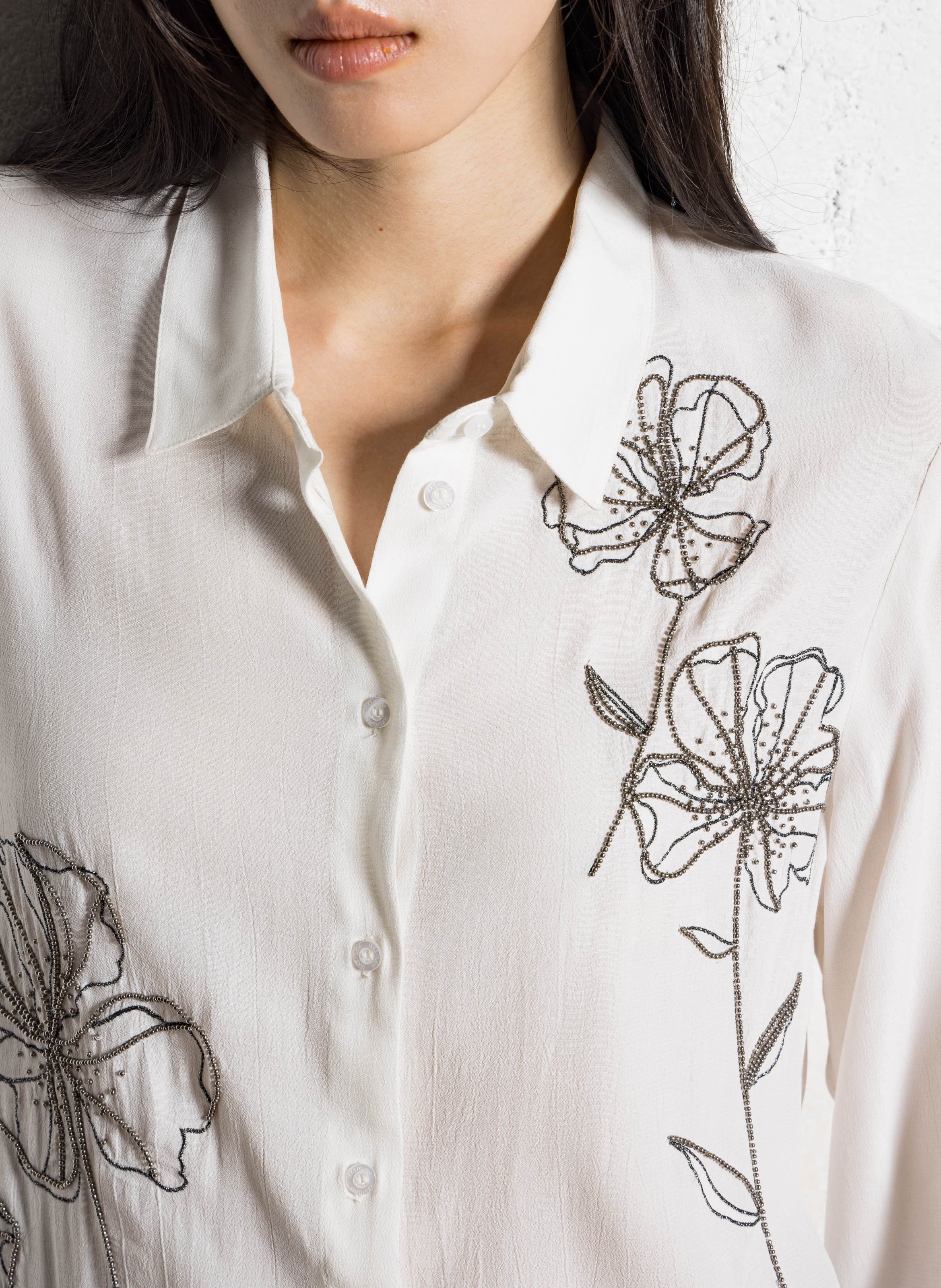 Straight shirt IKKS White