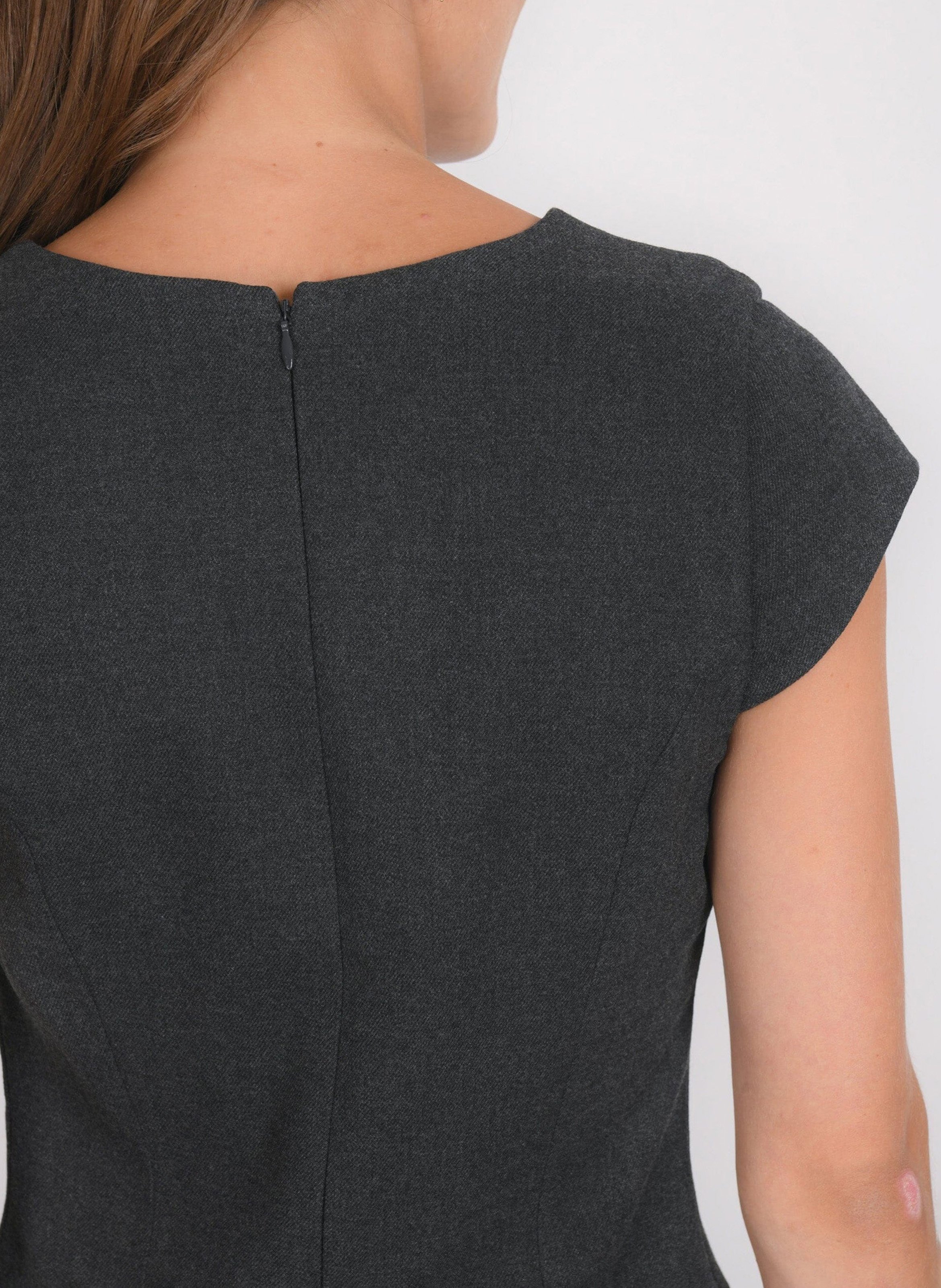 Robe courte col V KOOKAI Gris