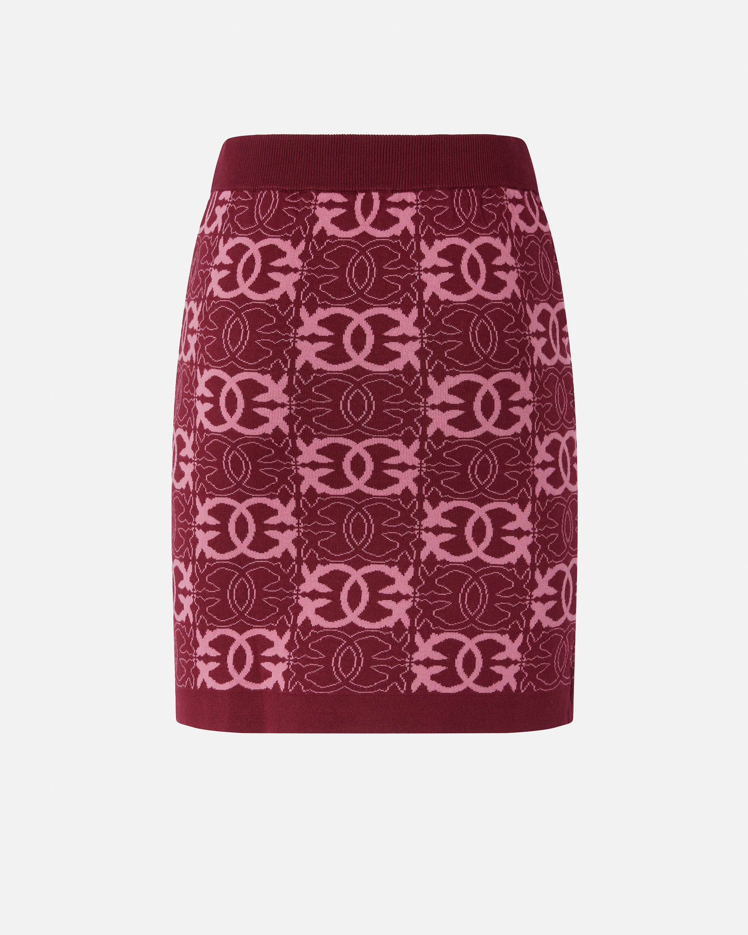 Mini skirt with love birds logo PINKO Purple