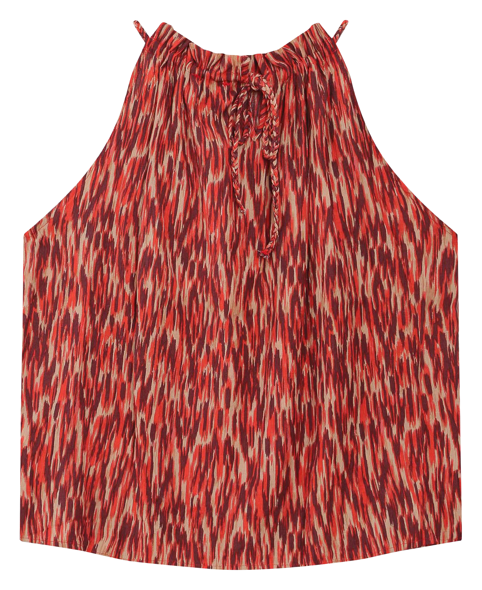 Top droit col rond imprimé GRACE ET MILA Rouge