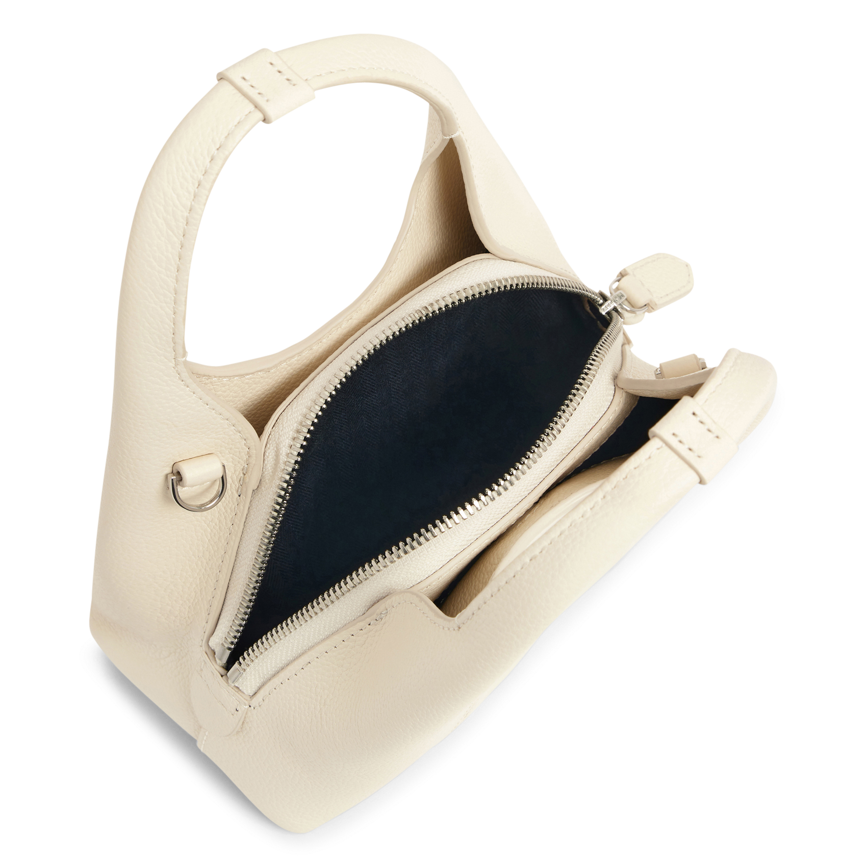 Mini-Handtasche aus Leder LE TANNEUR Weiss