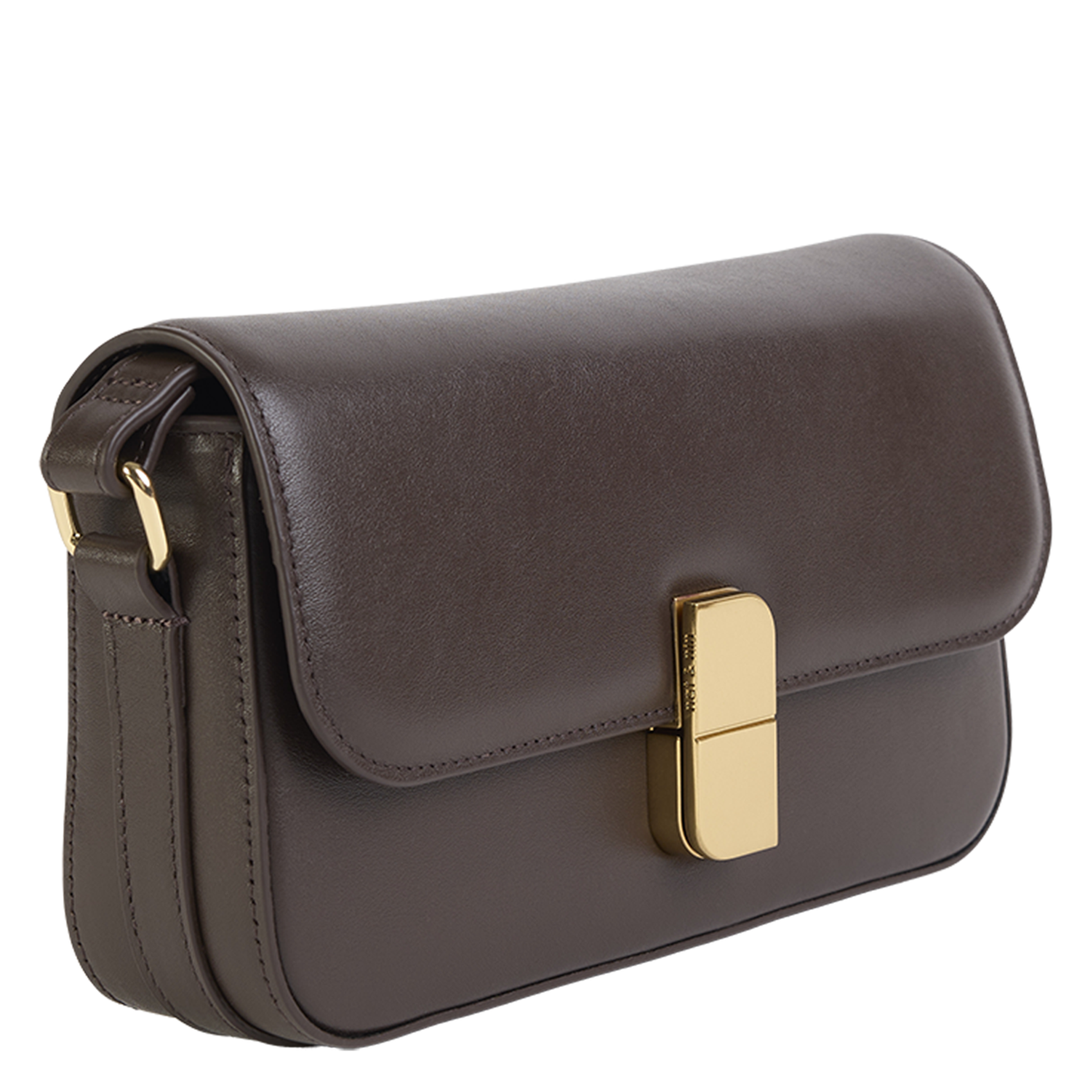 Sac baguette en cuir  Marron