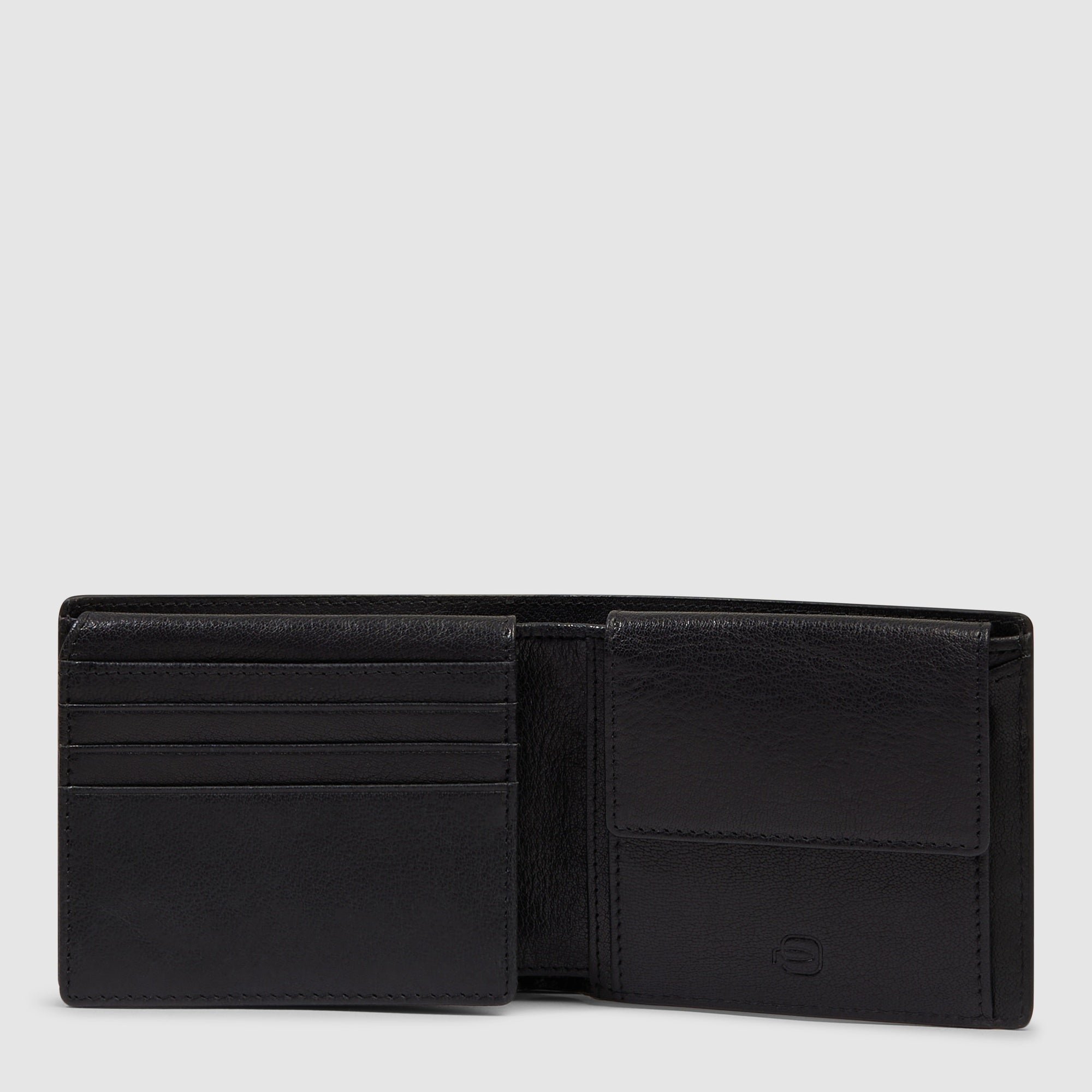 Men's leather wallet with ID card holder Black