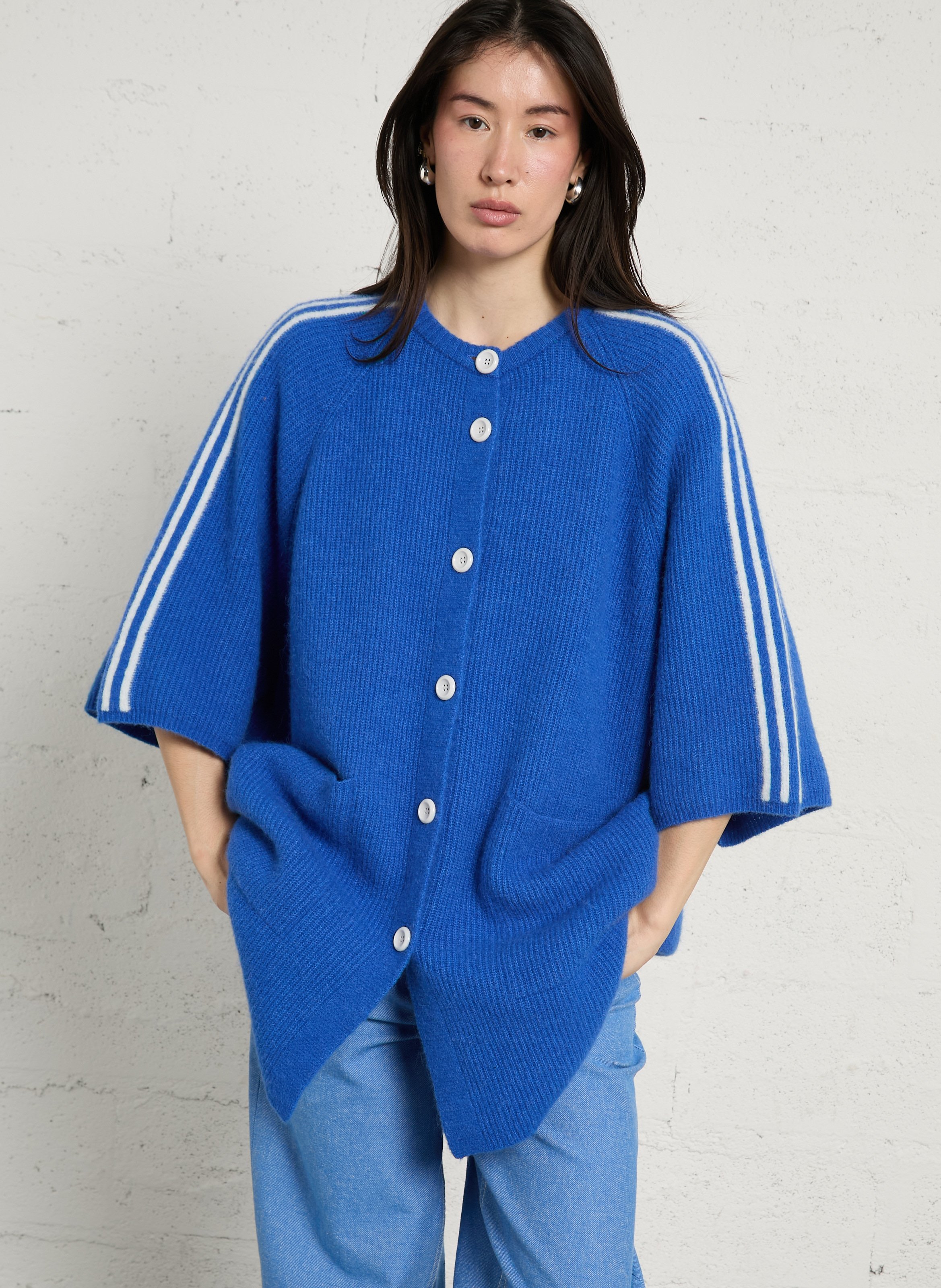 Straight round-neck knit cardigan AMERICAN VINTAGE