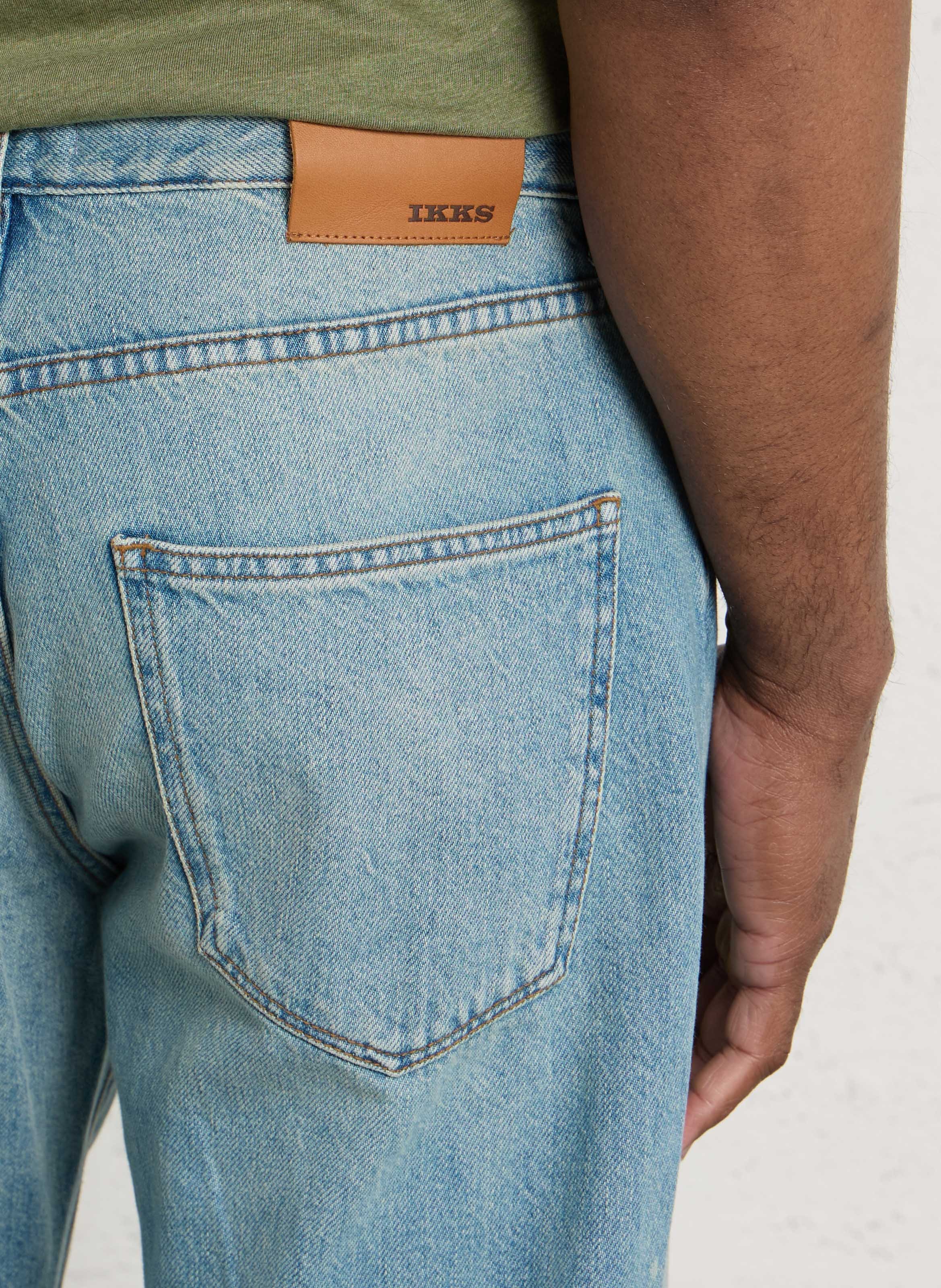 Gerade geschnittene Jeans aus Baumwoll-Mix IKKS Blau