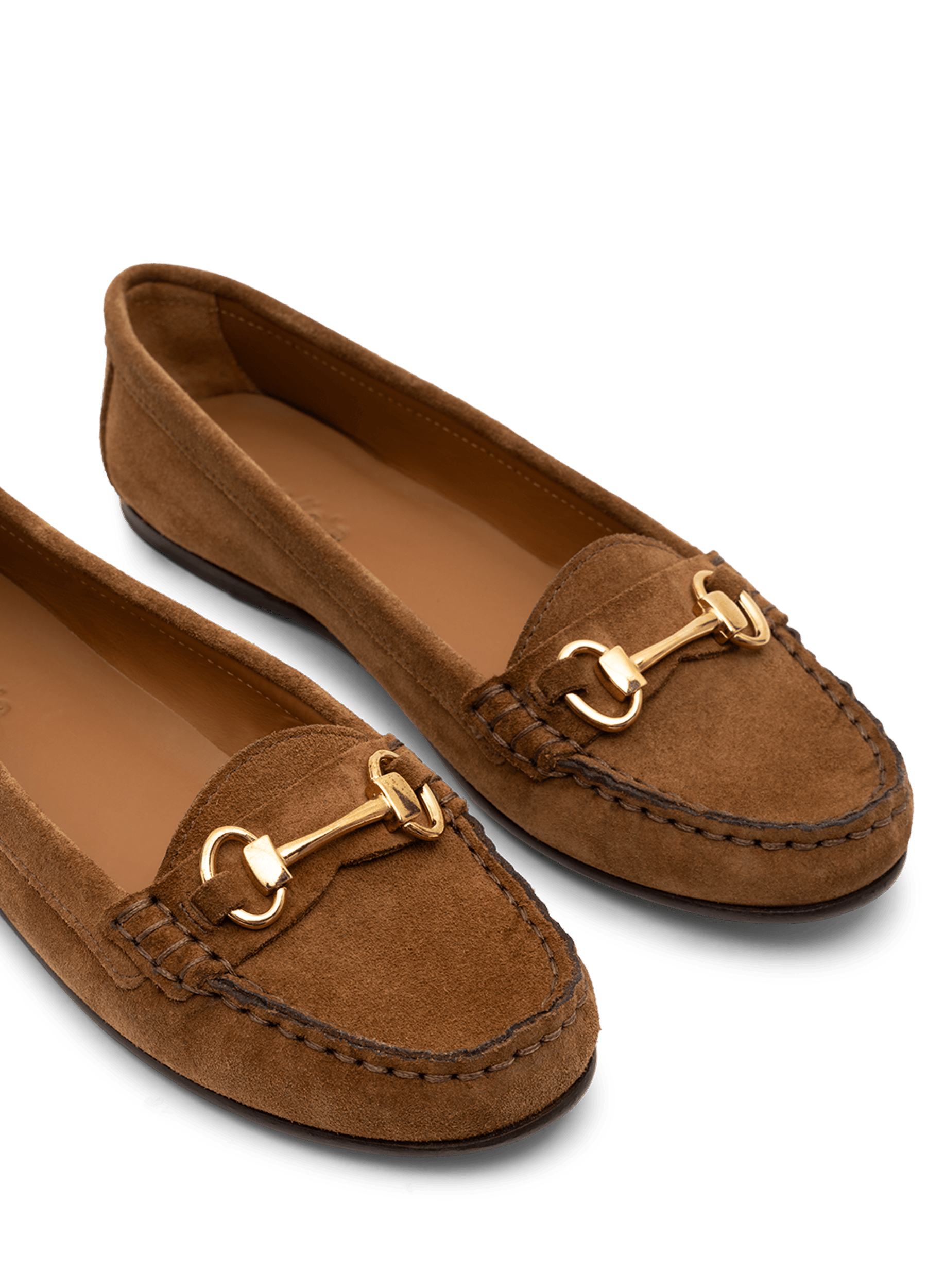 Suede leather loafers in date palm PARALLELE PARIS Brown