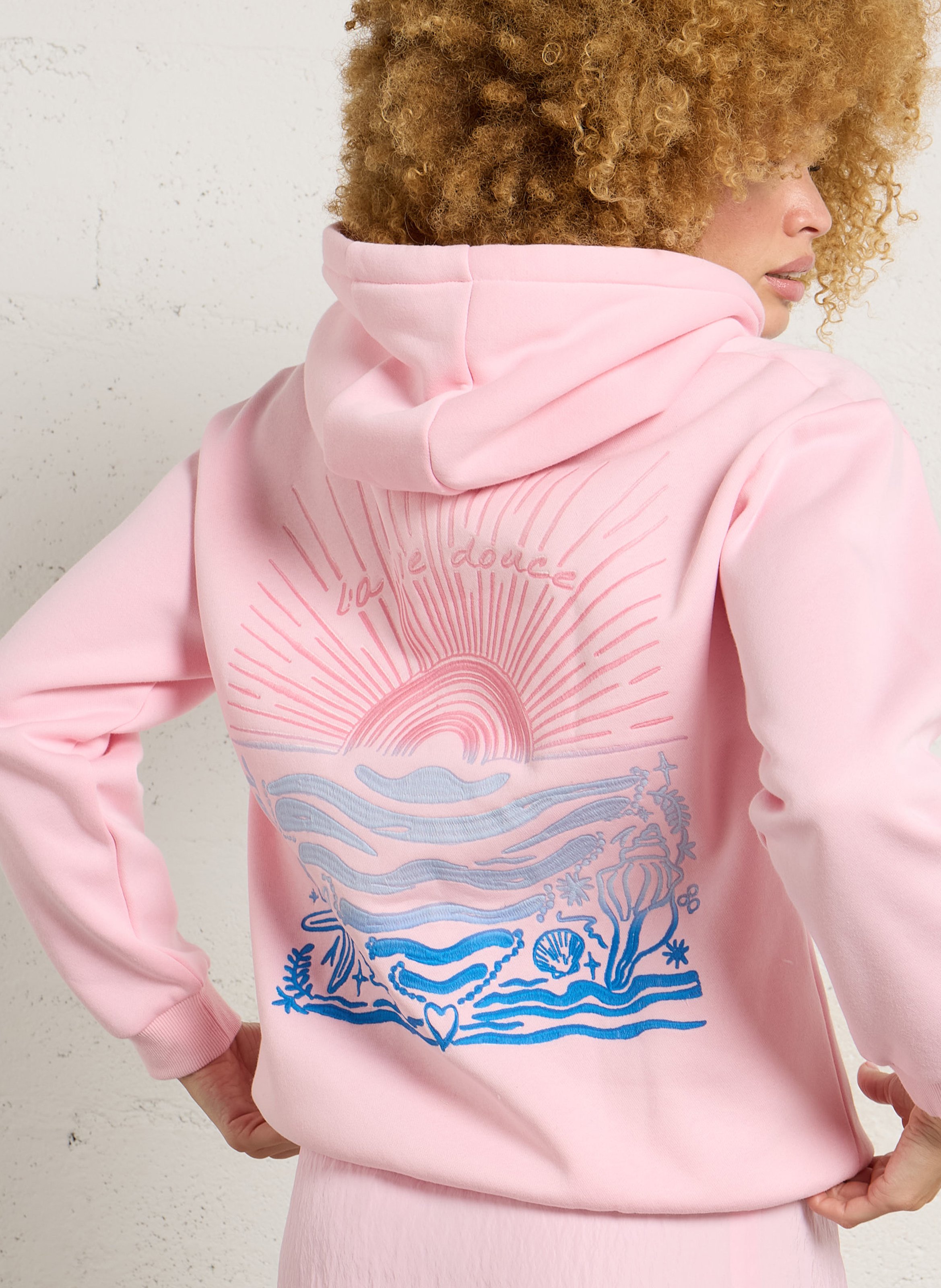 Kapuzenpullover aus Baumwollmischung LA PETITE ETOILE Rosa