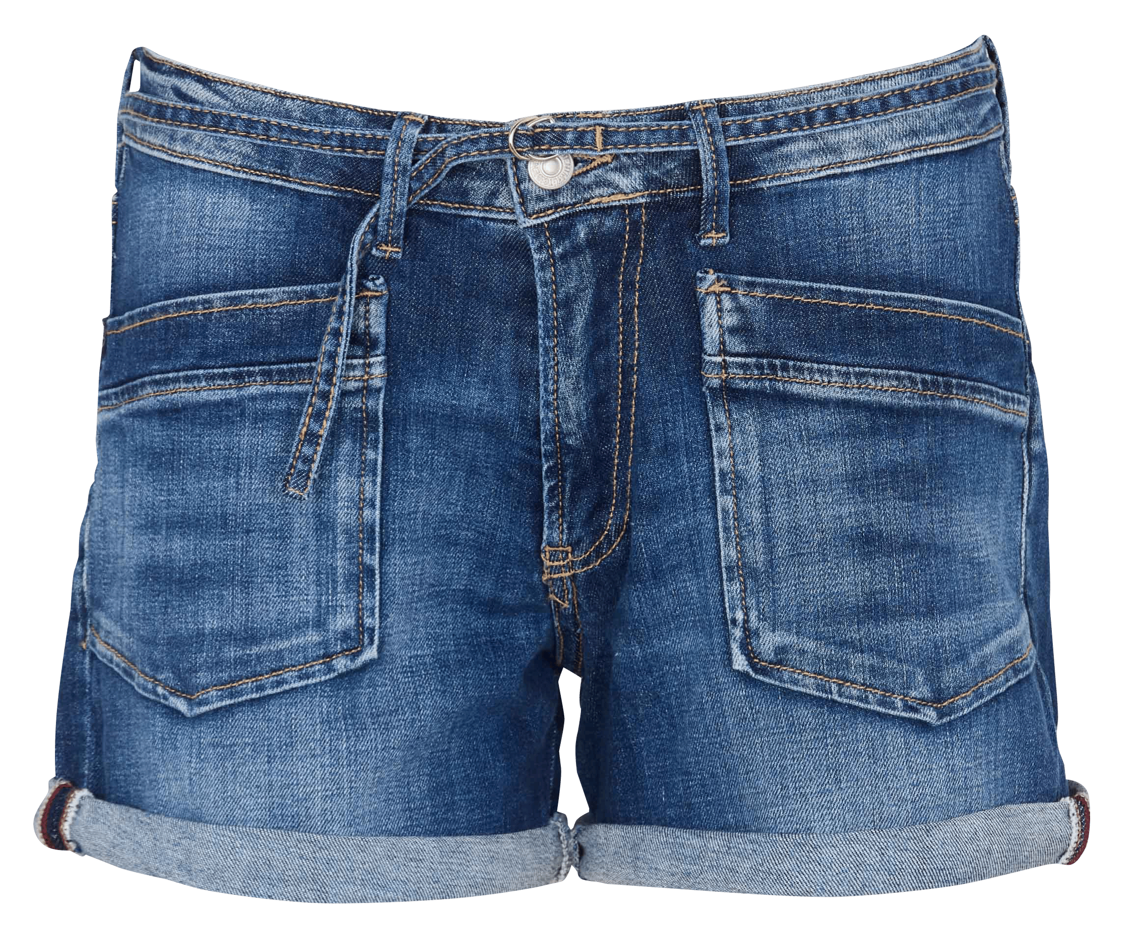 Straight cotton-blend shorts LE TEMPS DES CERISES Blue