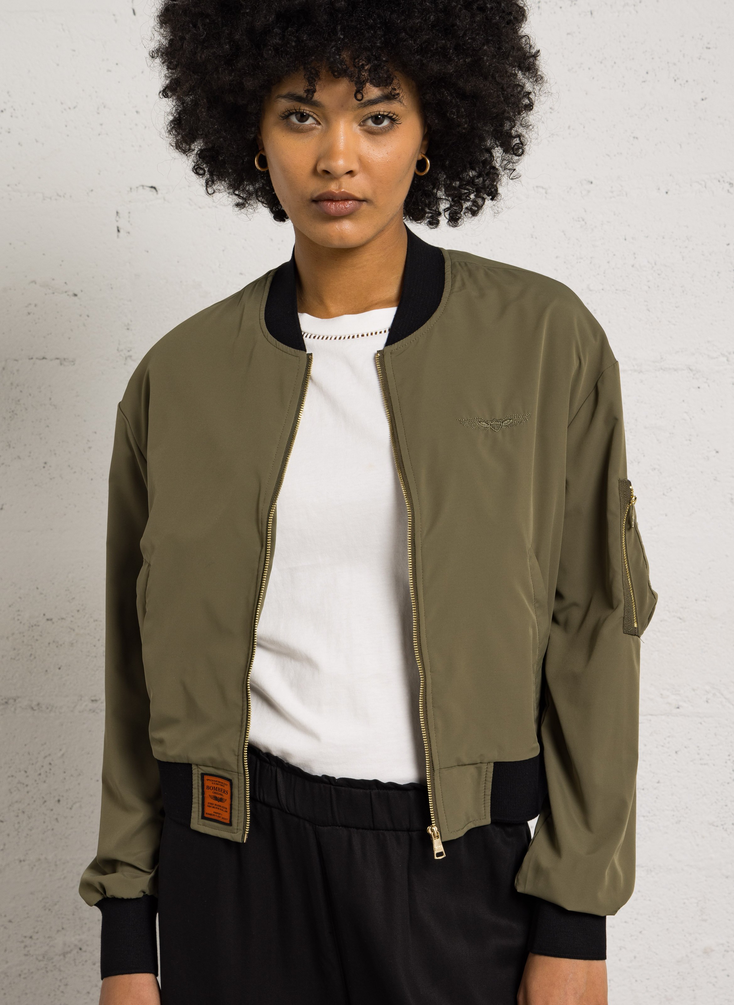Straight jacket with varsity collar BOMBERS ORIGINAL