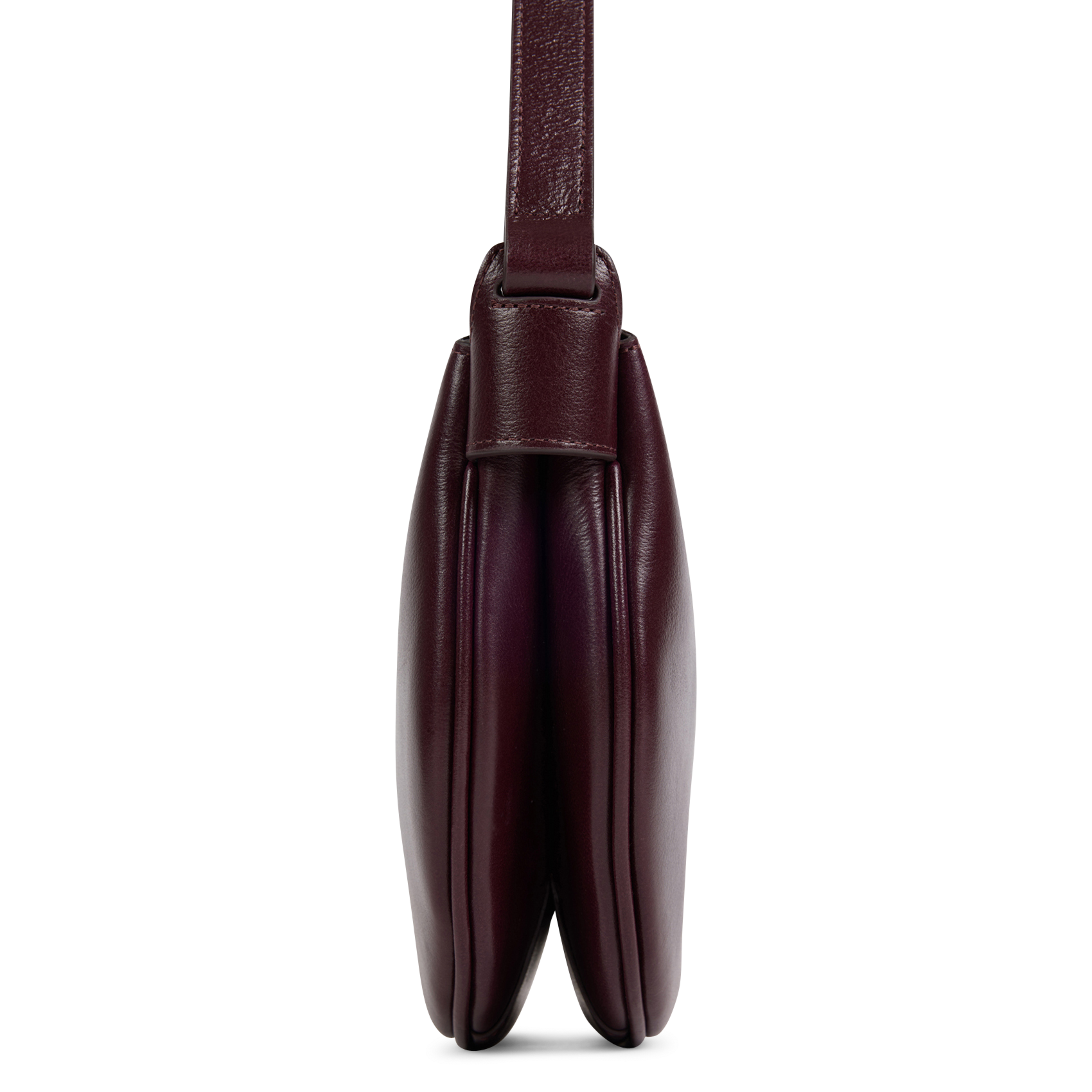 Sac bandoulière demi-lune en cuir | Violet NAT & NIN Femme