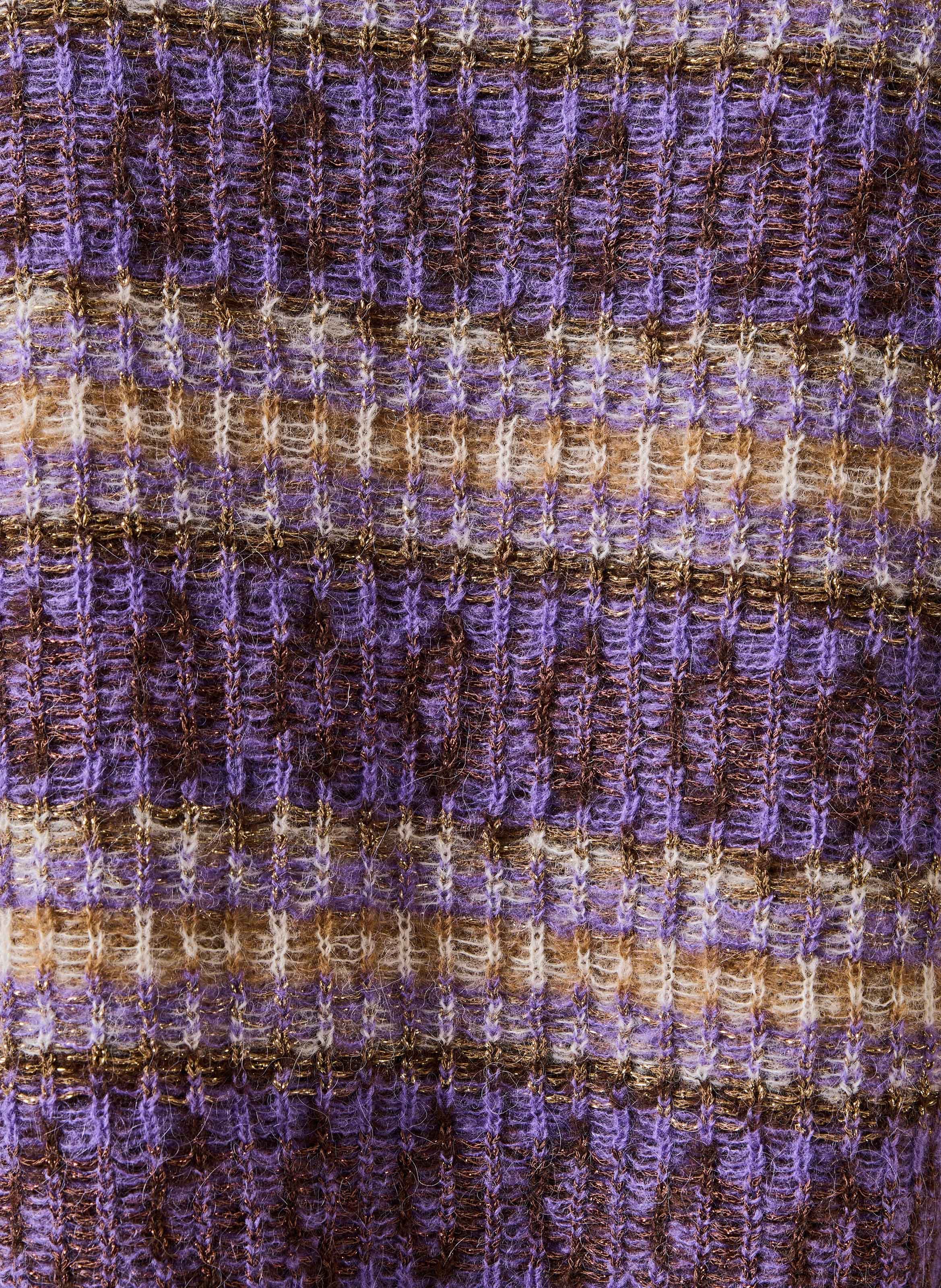 Oversized high-neck knit sweater LA FEE MARABOUTEE Purple