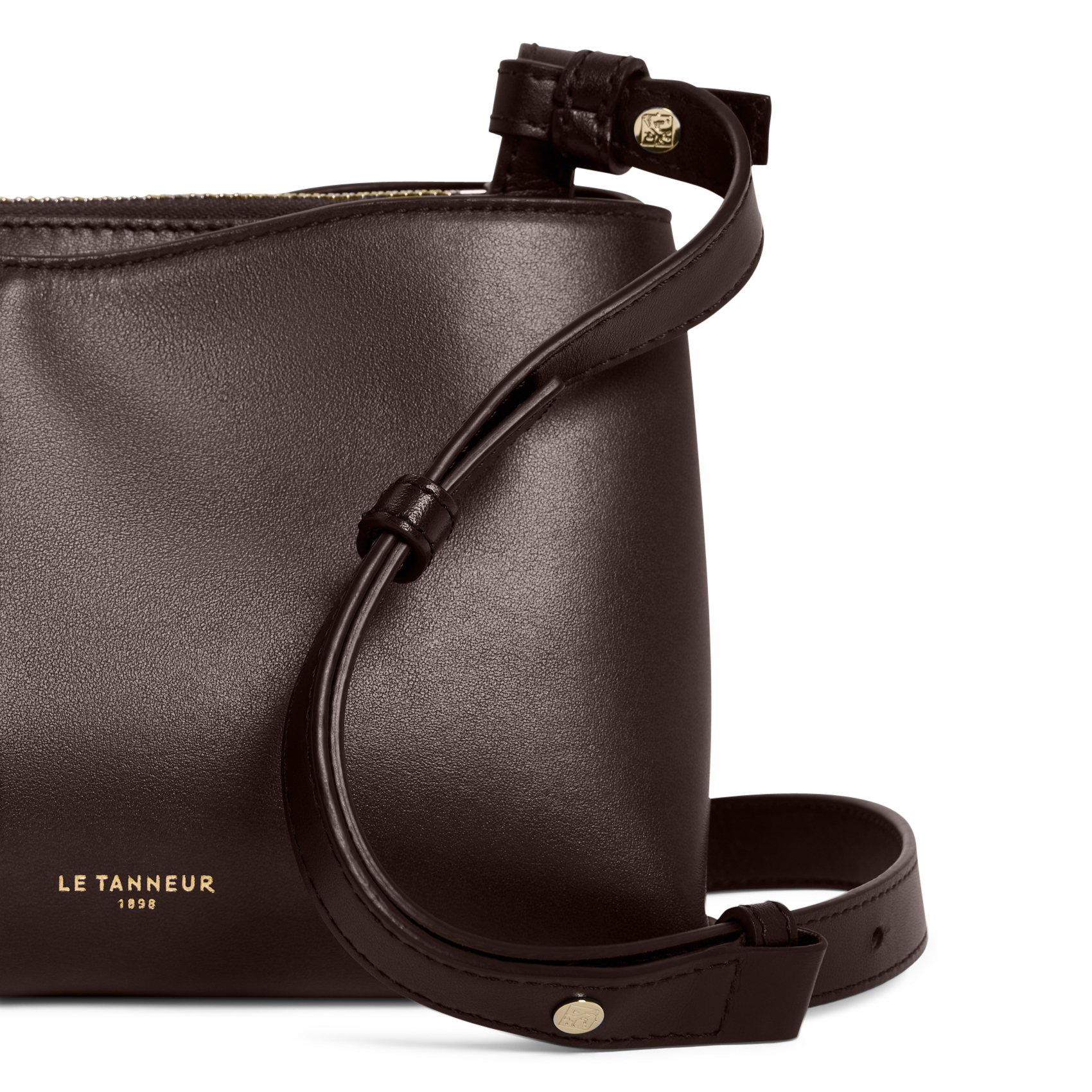 Sac bandoulière en cuir LE TANNEUR Marron