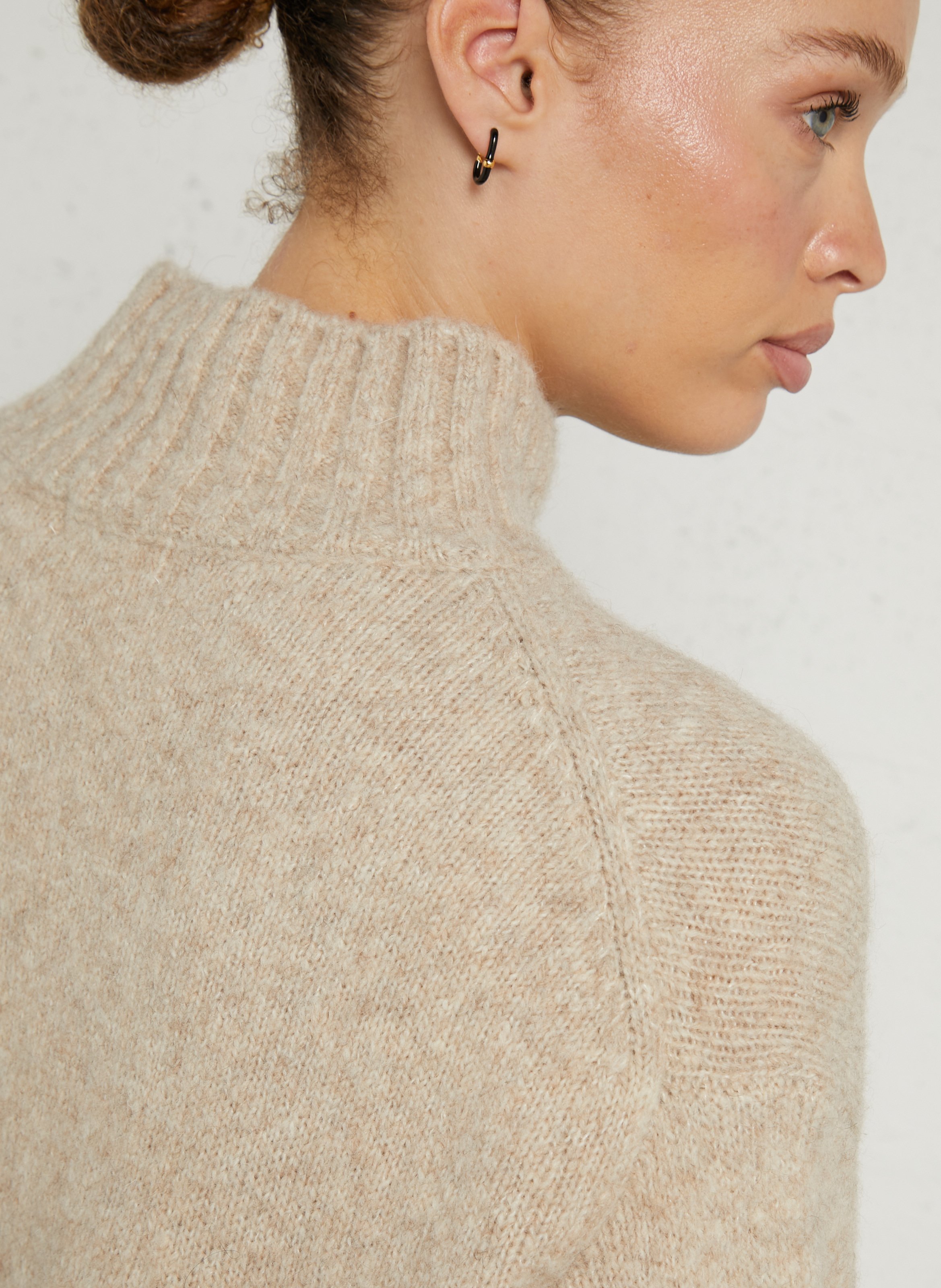 Rollkragenpullover aus Yak- und Alpakamischung JC SOPHIE Beige