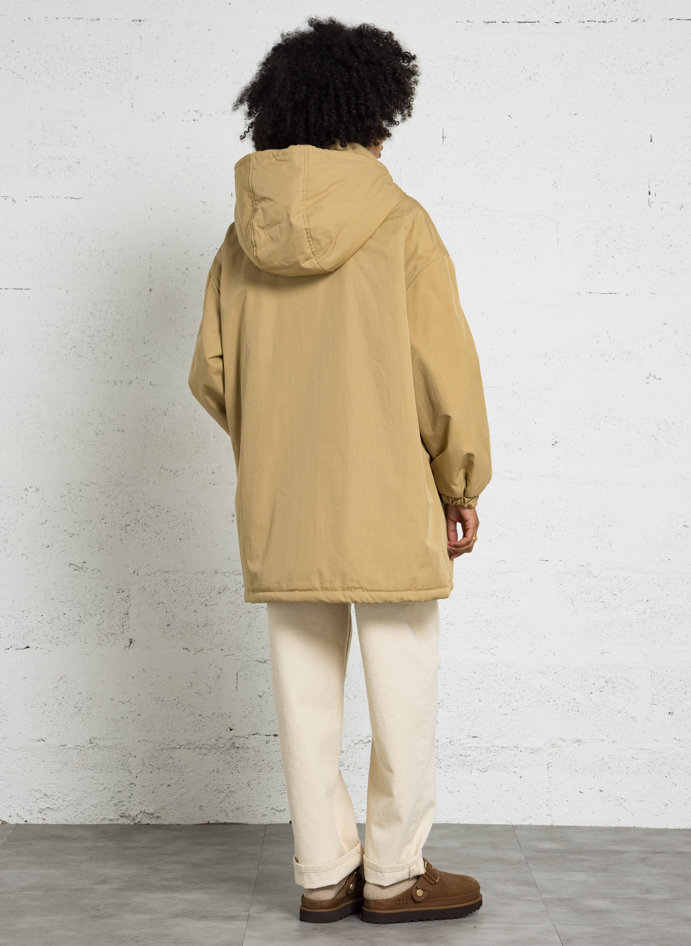 Manteau à capuche en coton BELLEROSE Beige