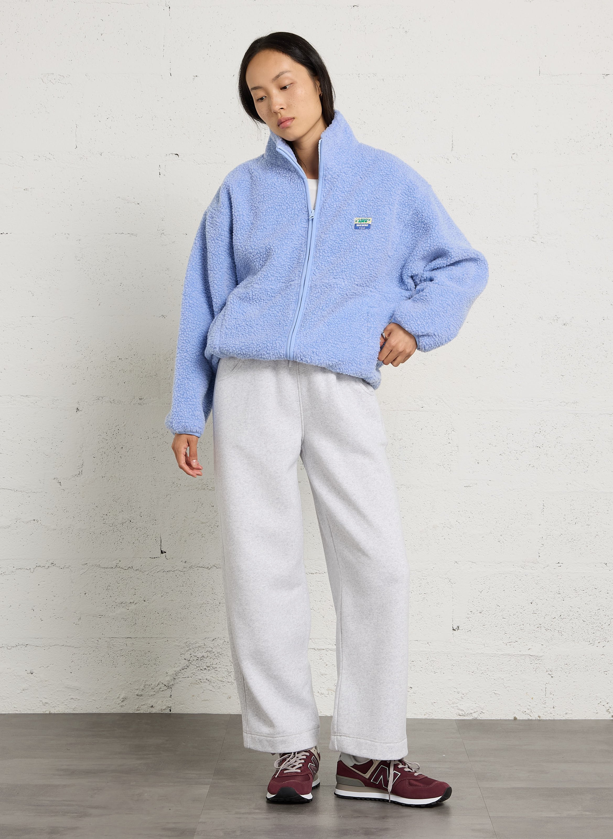 Zip-up fleece jacket AMERICAN VINTAGE Blue