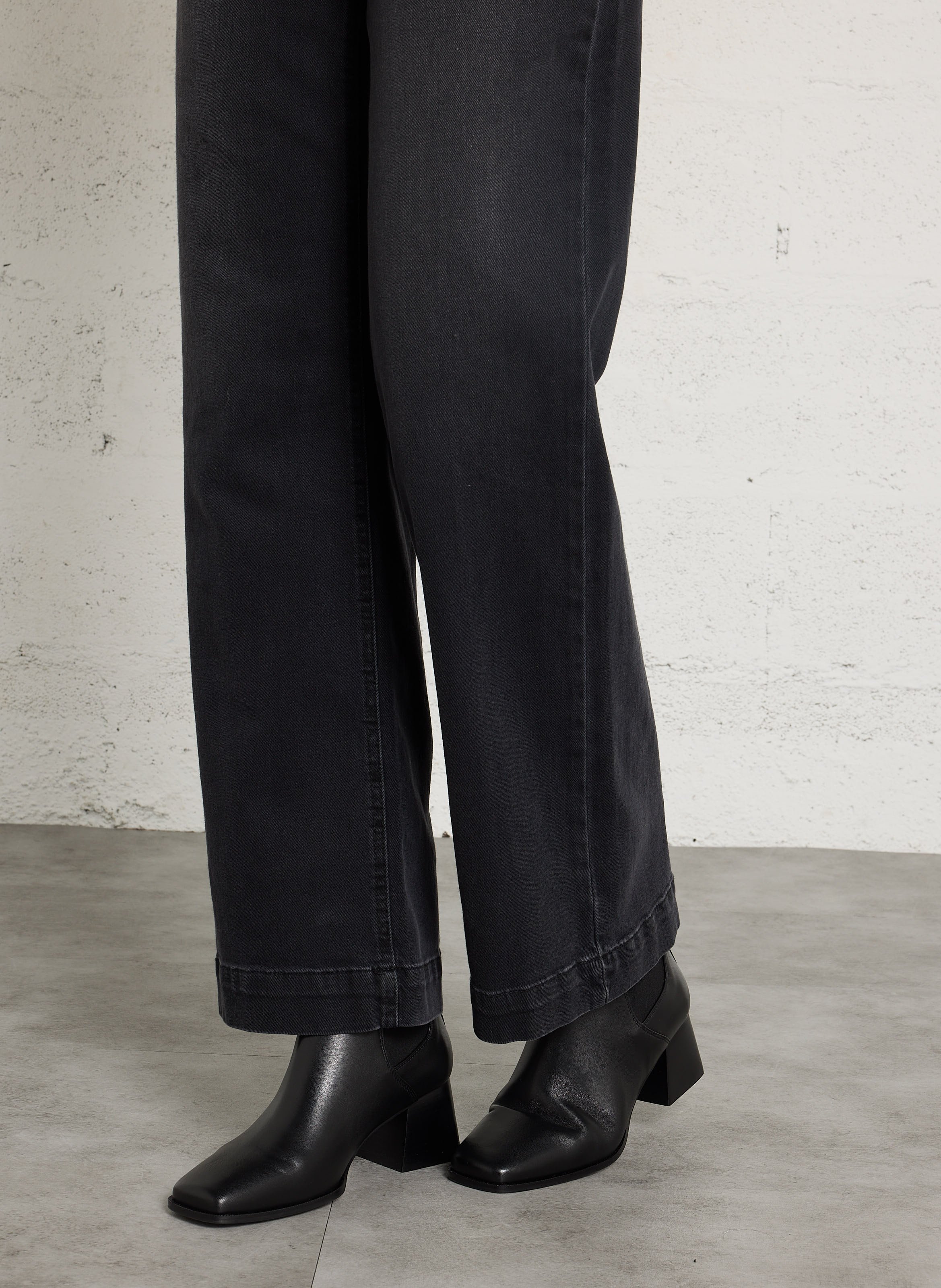 Leather mid-calf boots BOBBIES Black