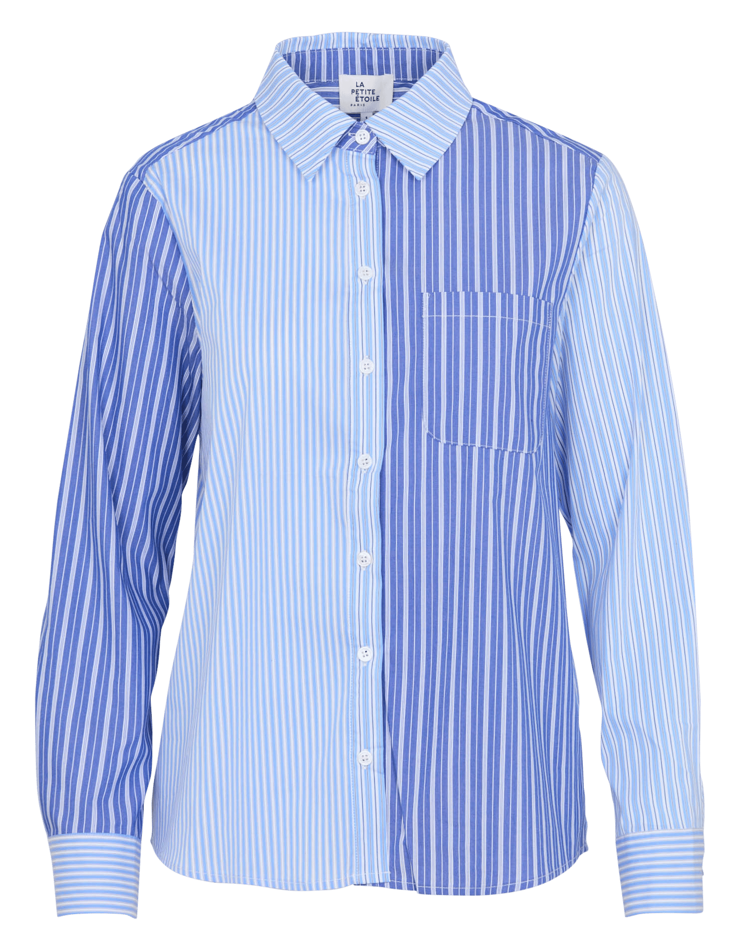 Straight striped shirt in blended cotton LA PETITE ETOILE Blue
