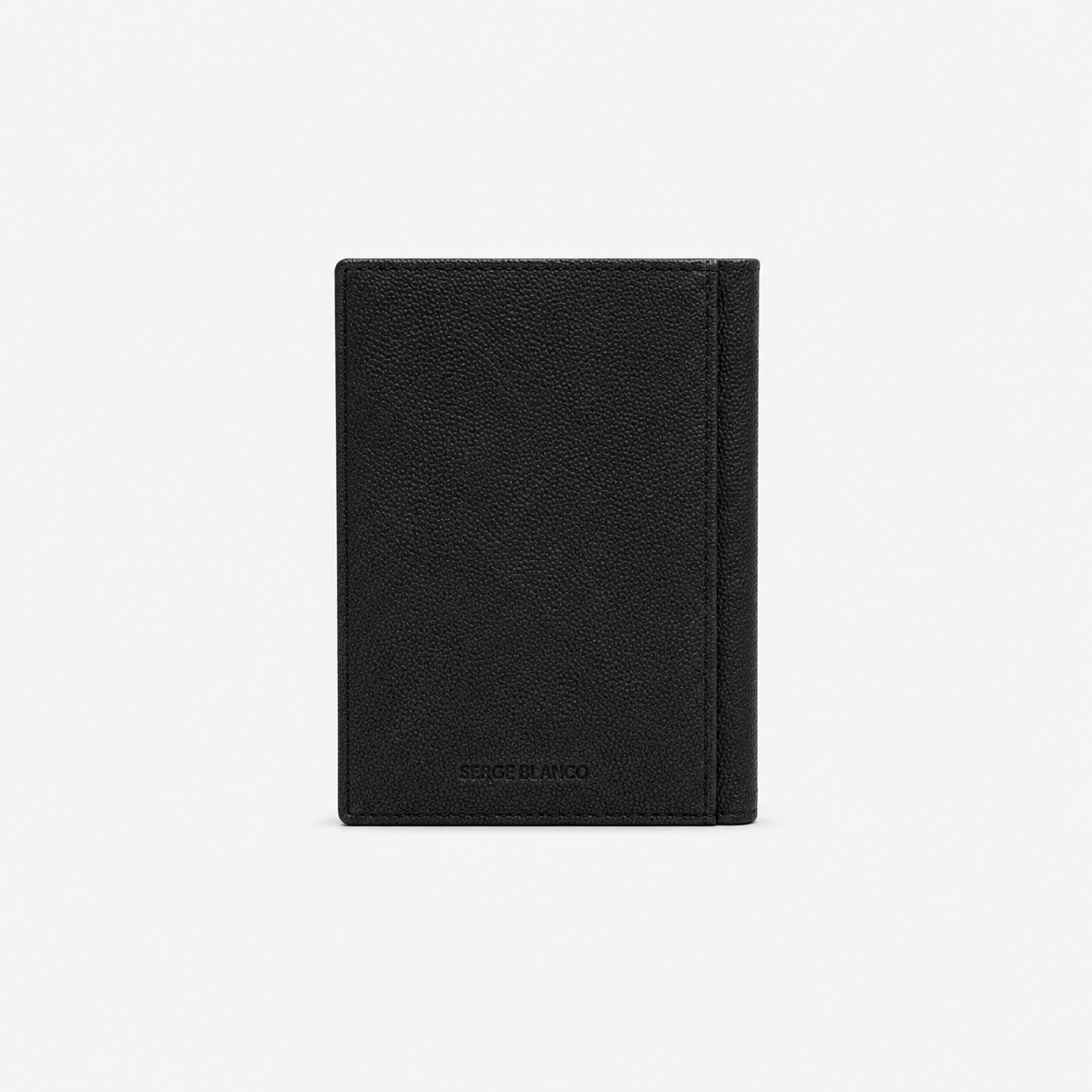 Black Brooklyn goatskin leather flap cardholder SERGE BLANCO Black