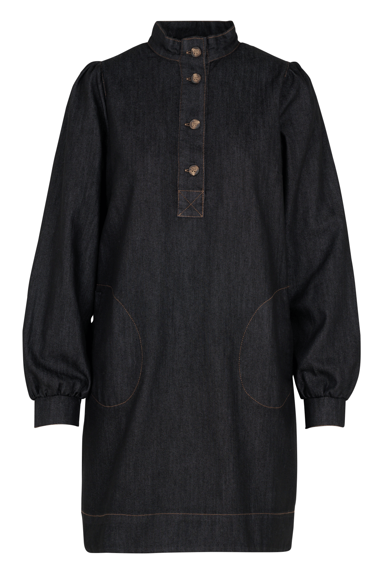 Loose short denim dress in blended cotton LA FEE MARABOUTEE