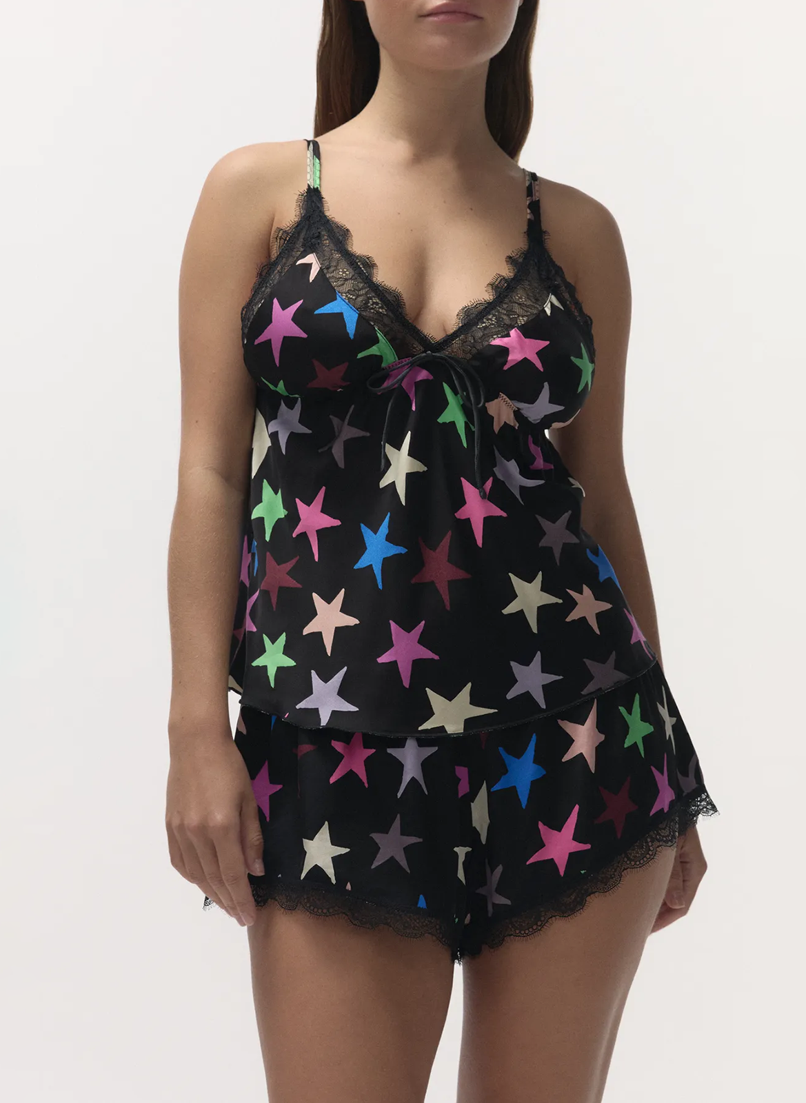 Printed lace camisole LOVE STORIES Black