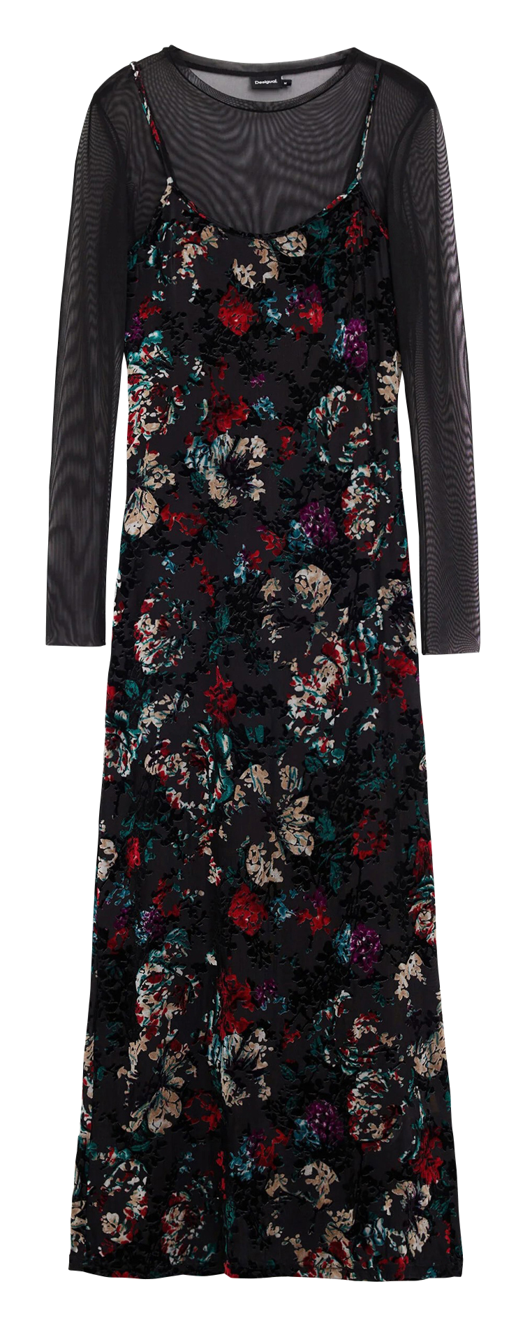 Langes Blumenkleid DESIGUAL Schwarz