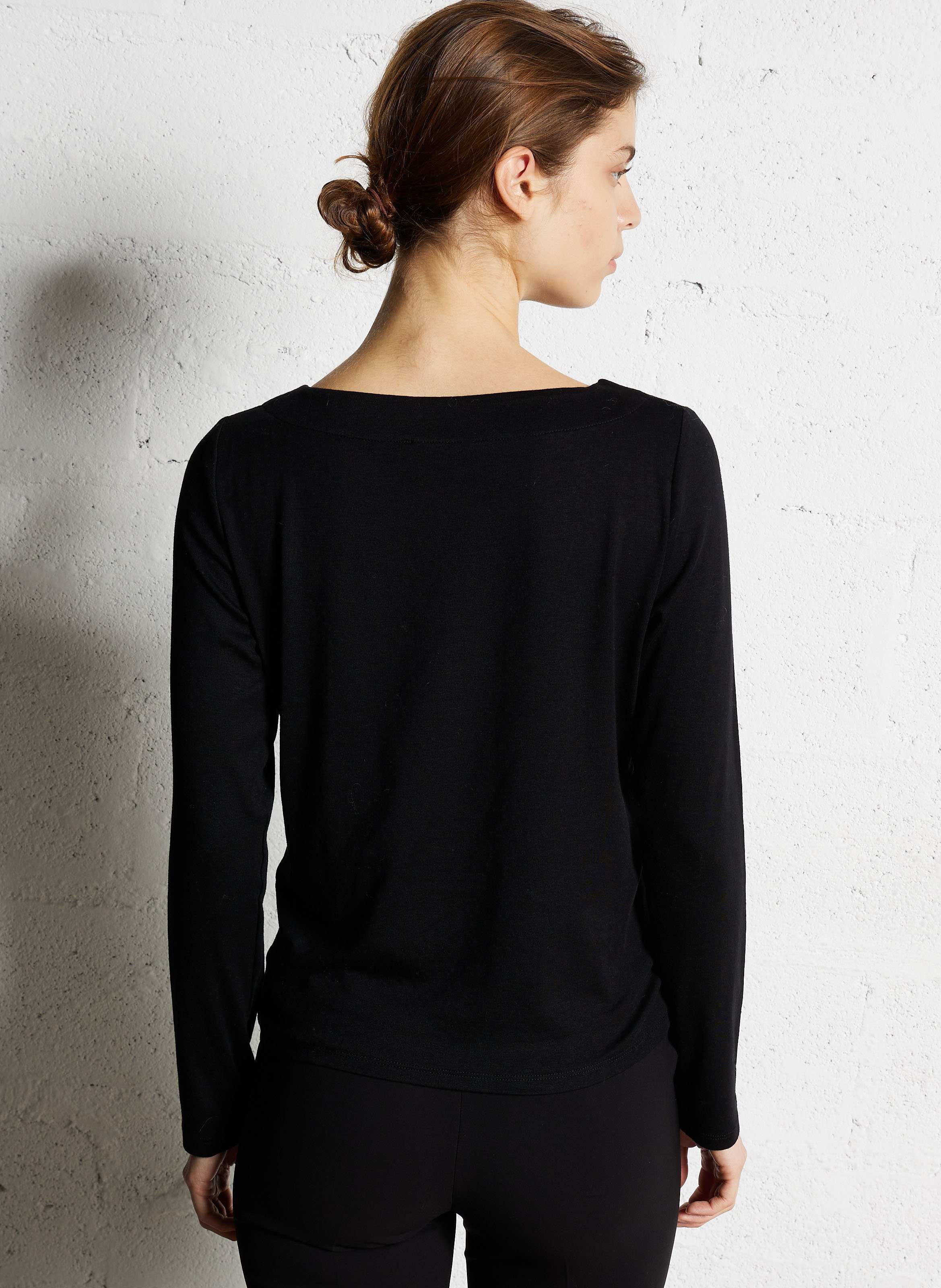 Straight-cut round-neck T-shirt MAISON 123 Black