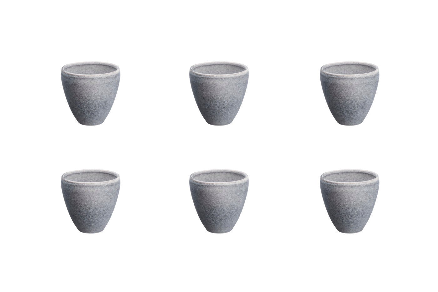 Stone cup 15cl - 6 pieces - moon gray BJORN Grey