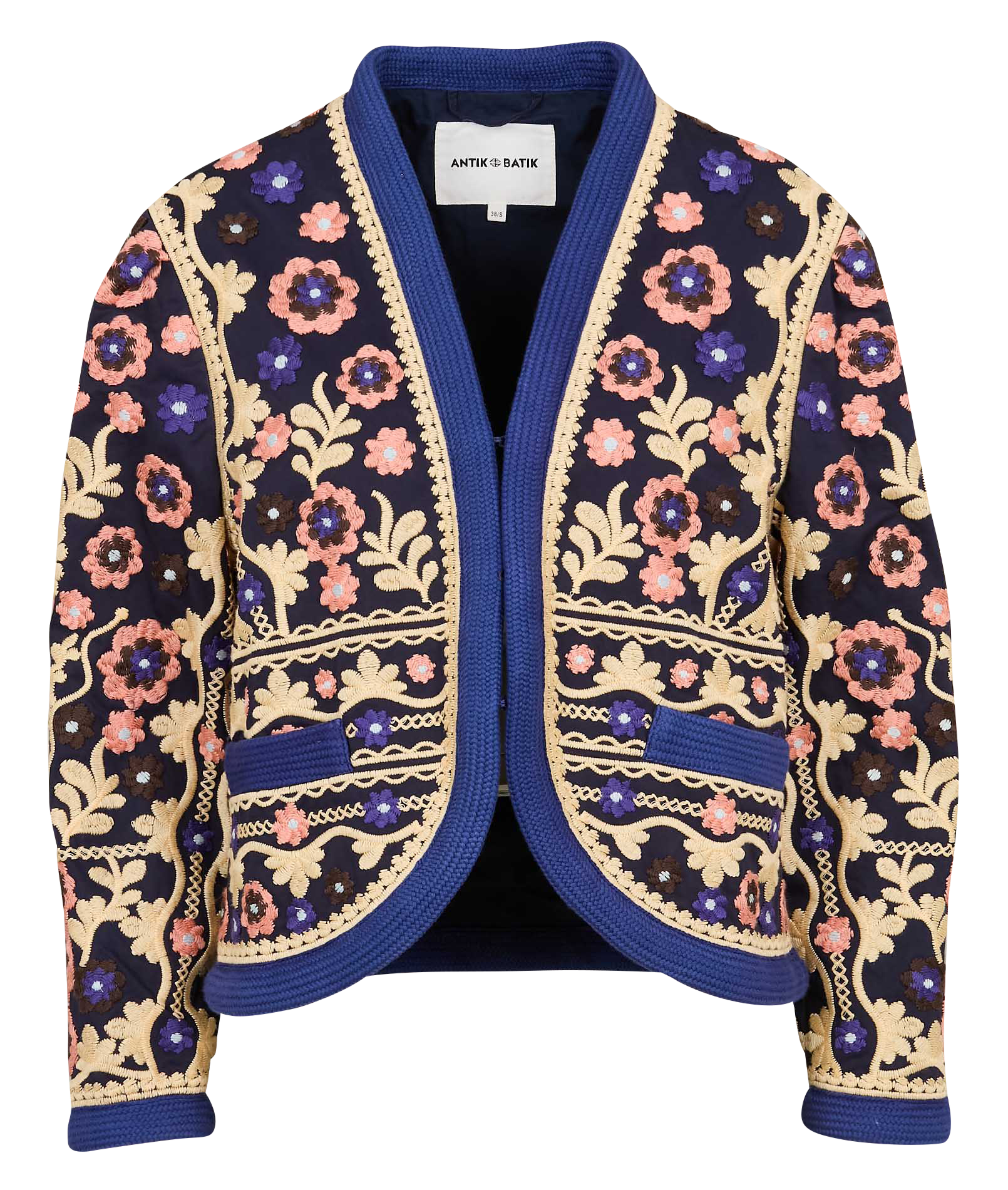 Round-neck cotton cardigan ANTIK BATIK Blue