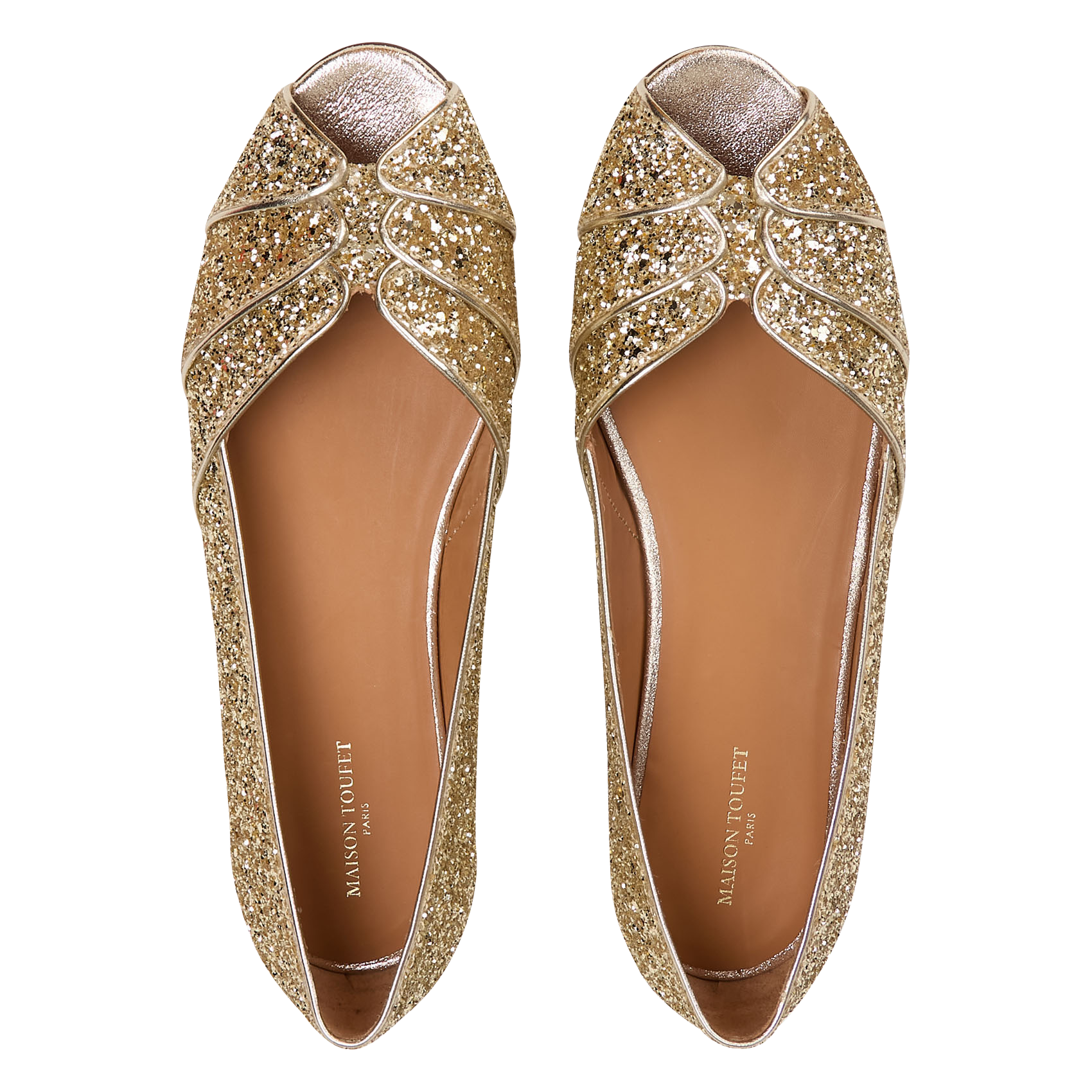 Sandales pailletées MAISON TOUFET Doré