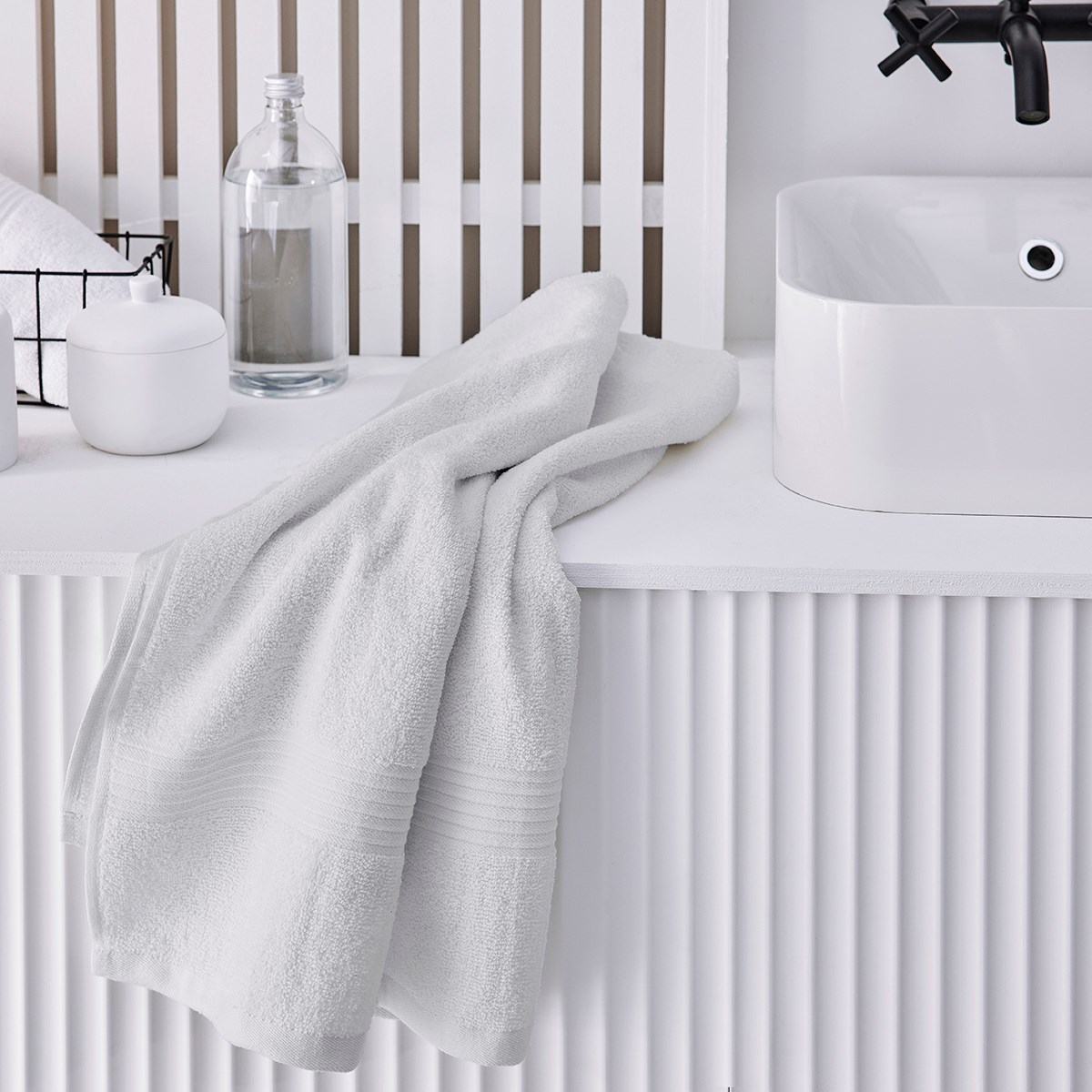 Plain cotton bath towel TODAY LINGE DE MAISON White