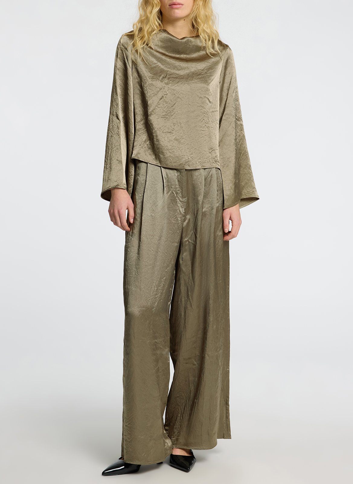 Satin top SELECTED Grey