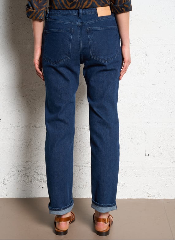 Jean droit en coton mélangé | Bleu by LAB DIP Jean droit en coton mélangé Bleu