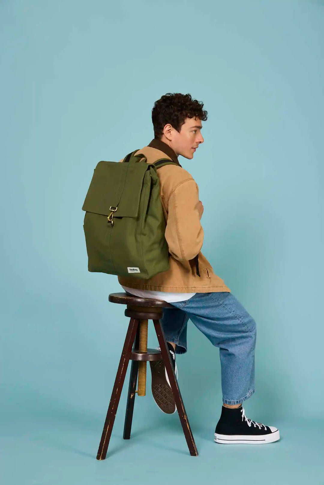 Cotton backpack HINDBAG Green