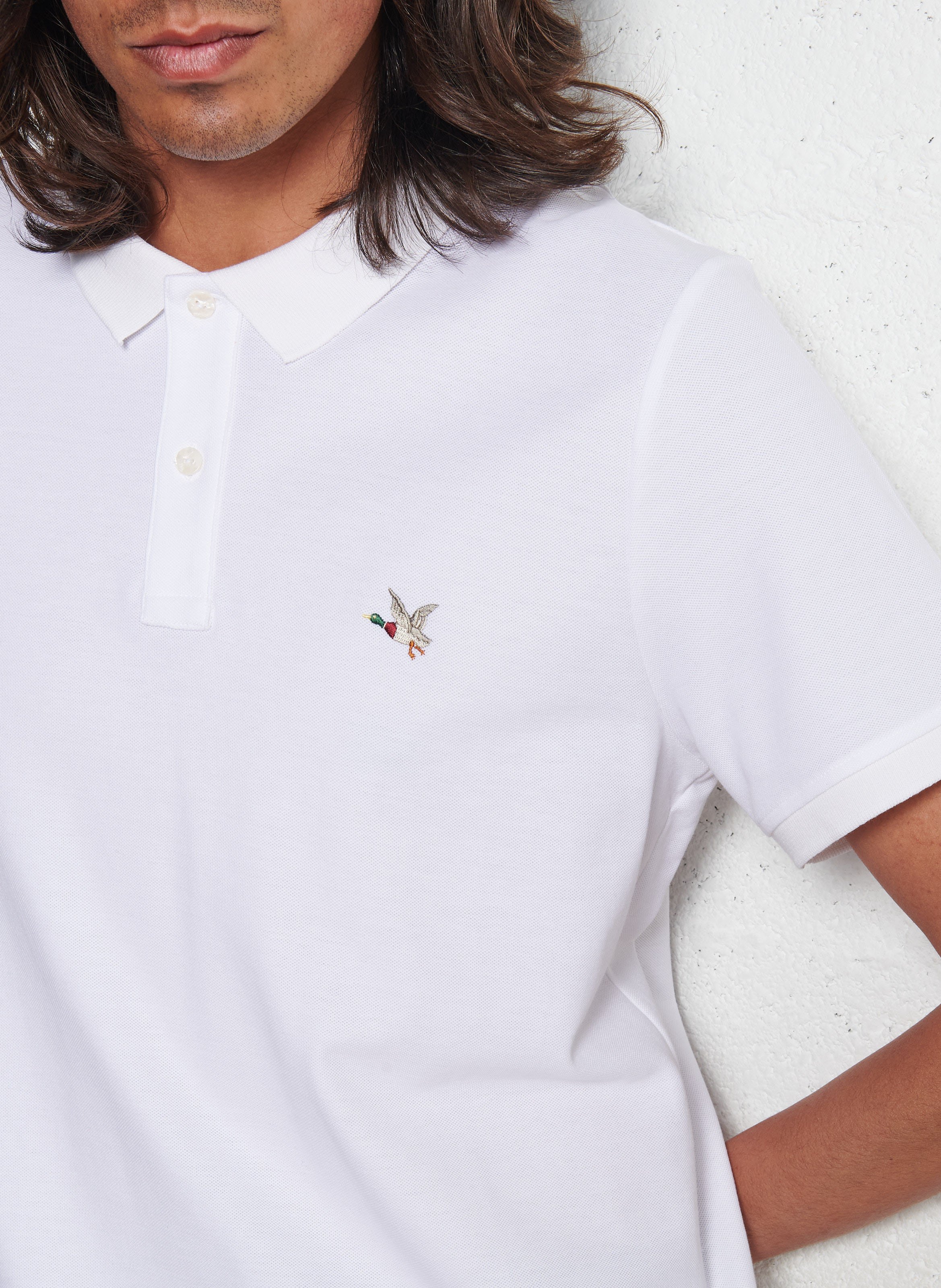 Polo regular-fit en coton CHEVIGNON Blanc