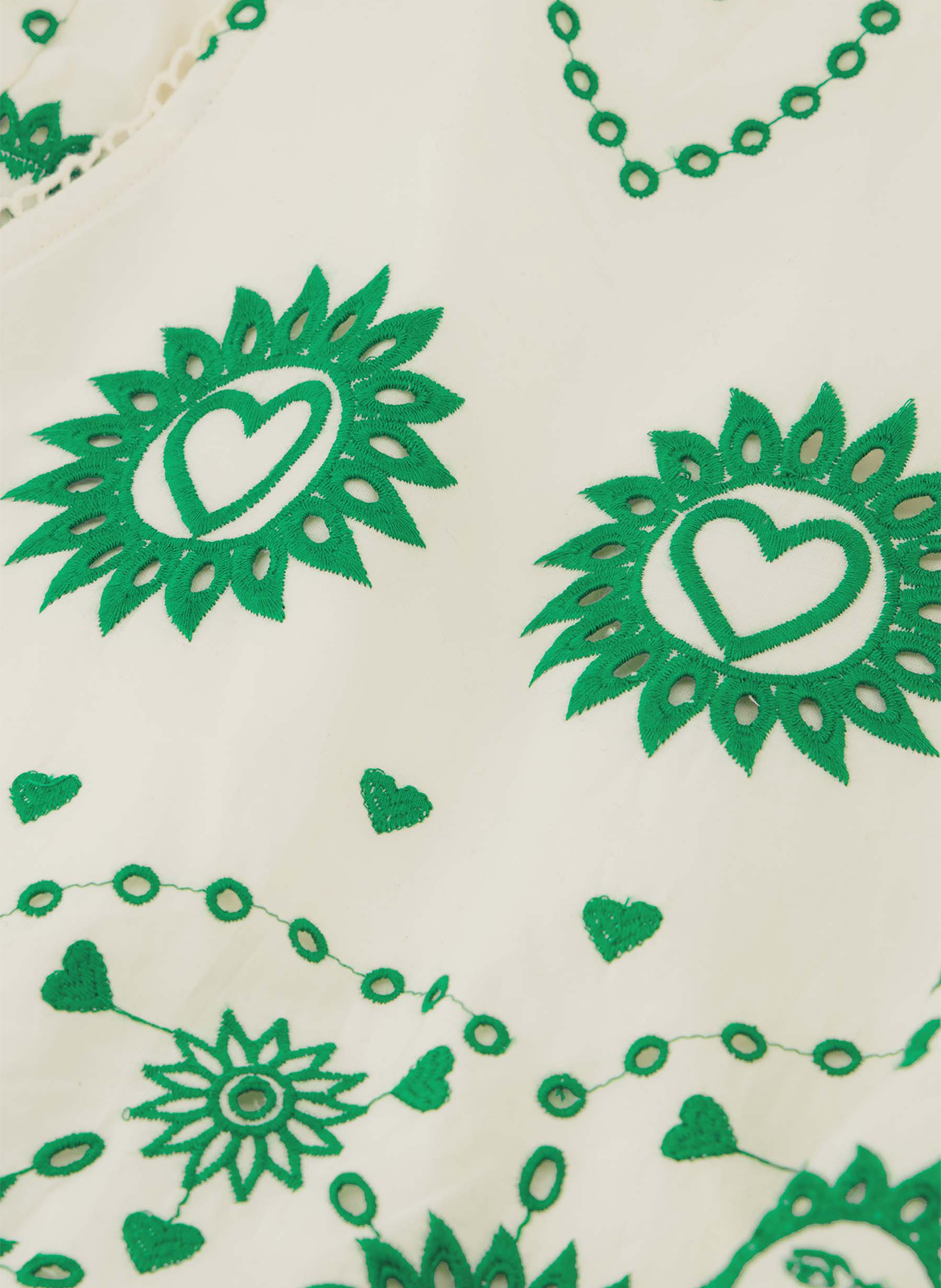 Embroidered organic cotton shorts FABIENNE CHAPOT White