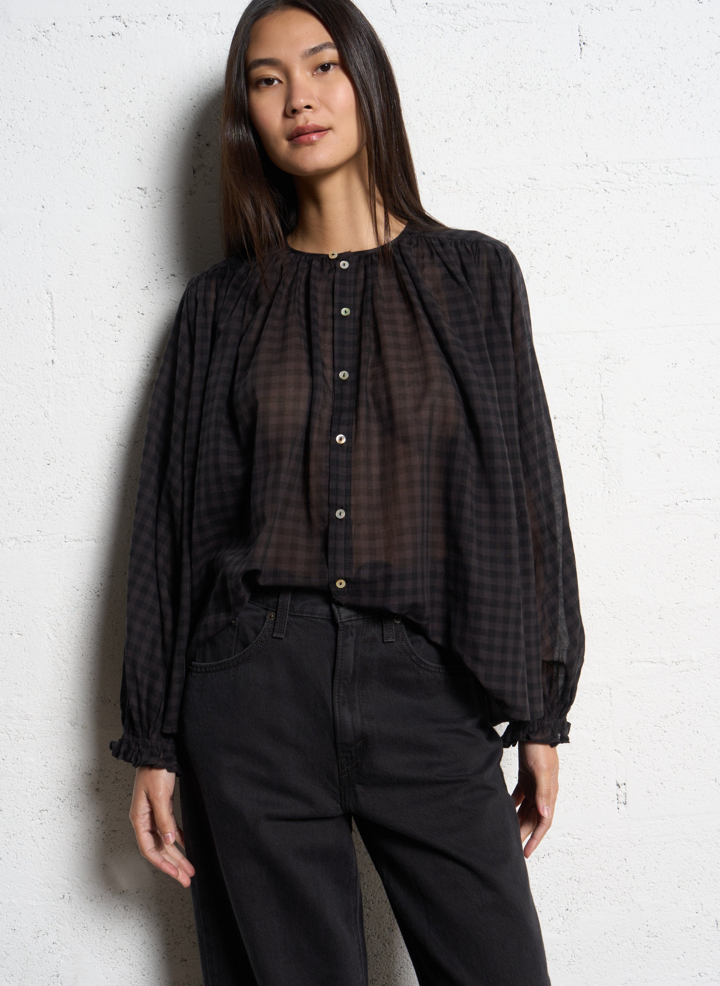 Chemise ample en coton JC SOPHIE Noir