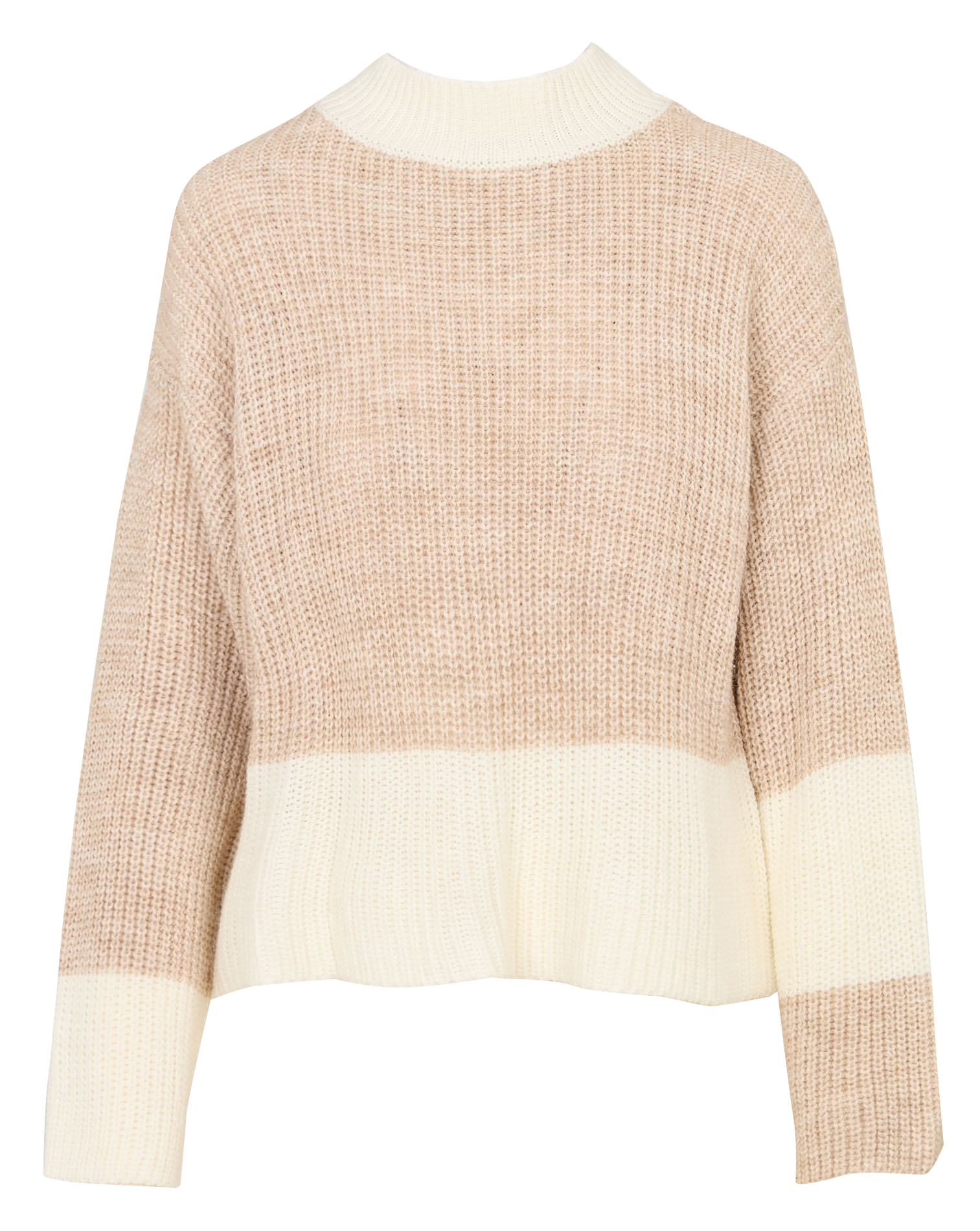 Pull oversize col rond  HUMILITY Beige