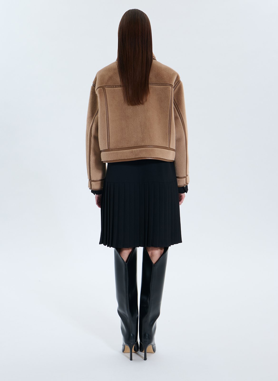 Short reversible oversized jacket ZAPA Brown