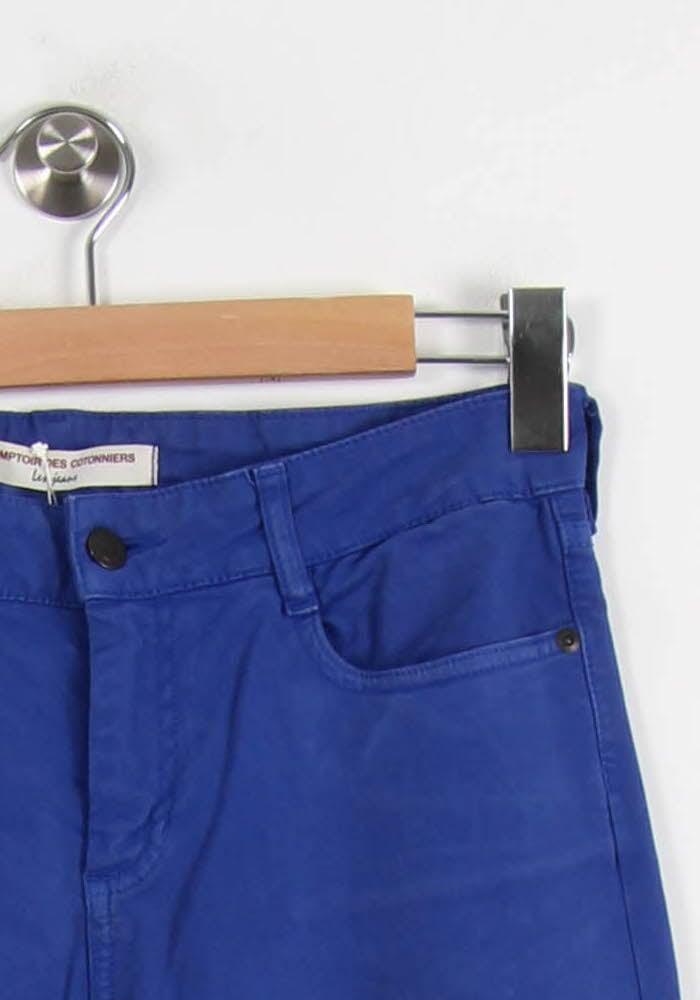 Cropped slim jeans with studs COMPTOIR DES COTONNIERS - Seconde main Blue