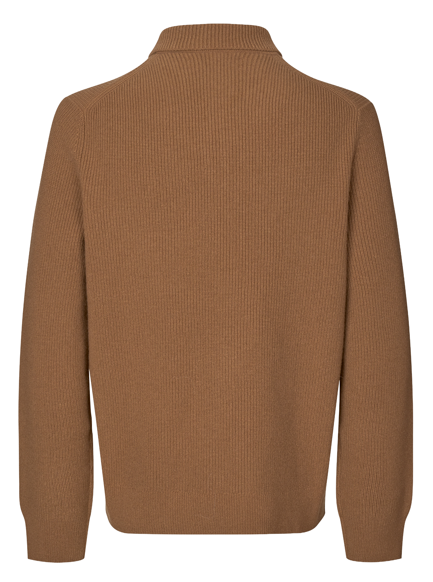 Pull polo en laine mérinos  SAMSOE SAMSOE Marron