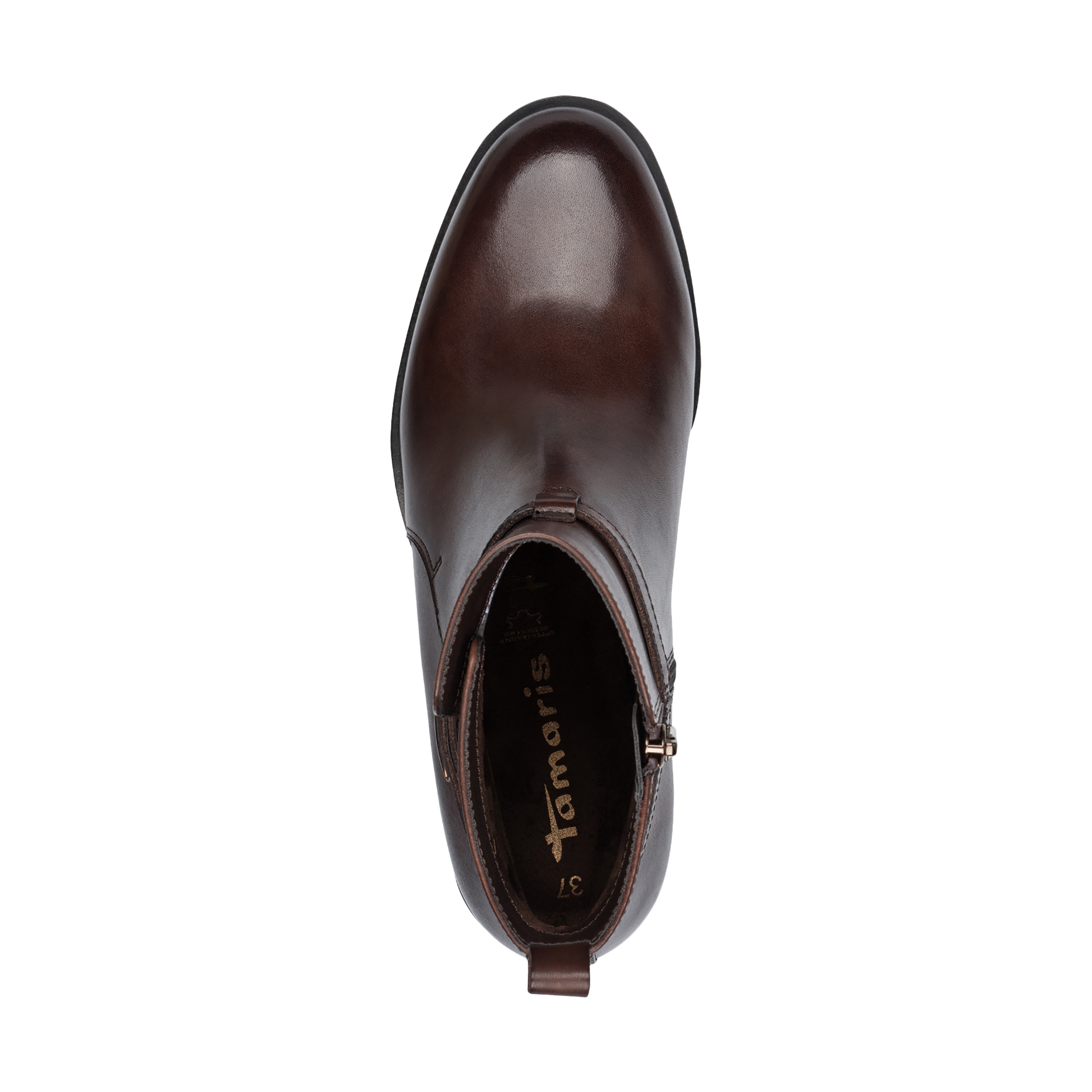 Leather ankle boots TAMARIS Brown