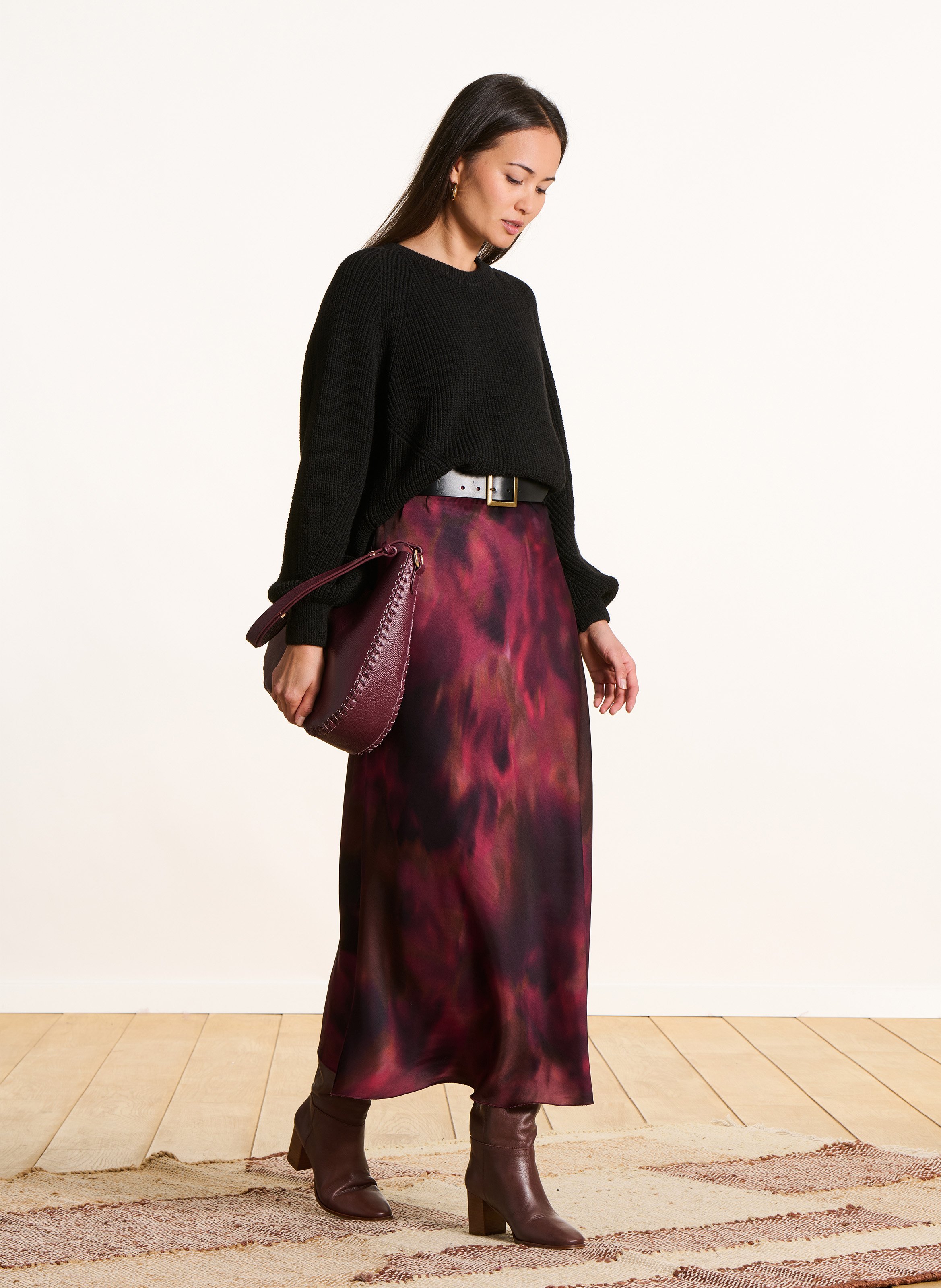 Long printed skirt LA FEE MARABOUTEE Red