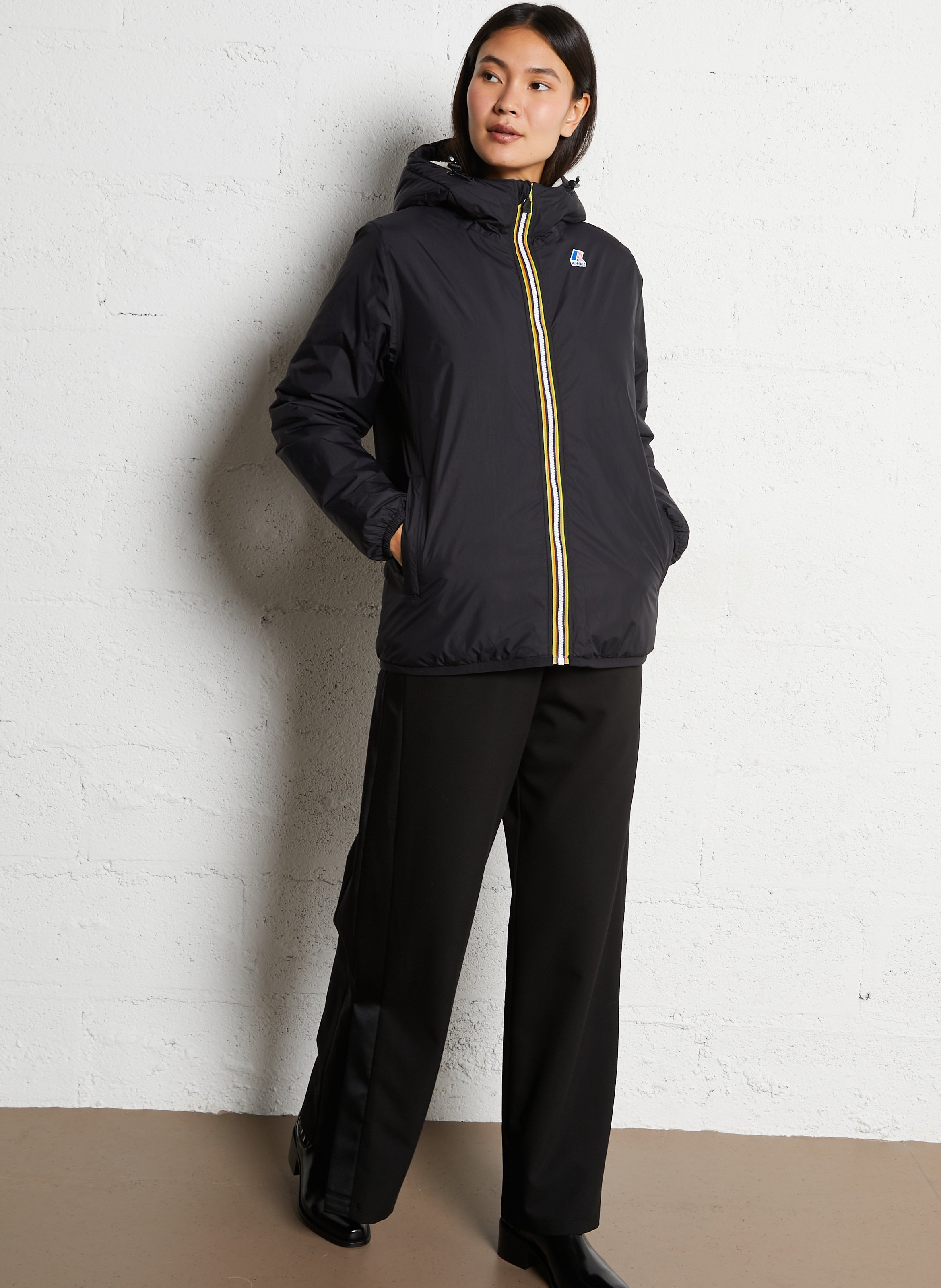 Daunenjacke mit Stehkragen K-WAY Schwarz