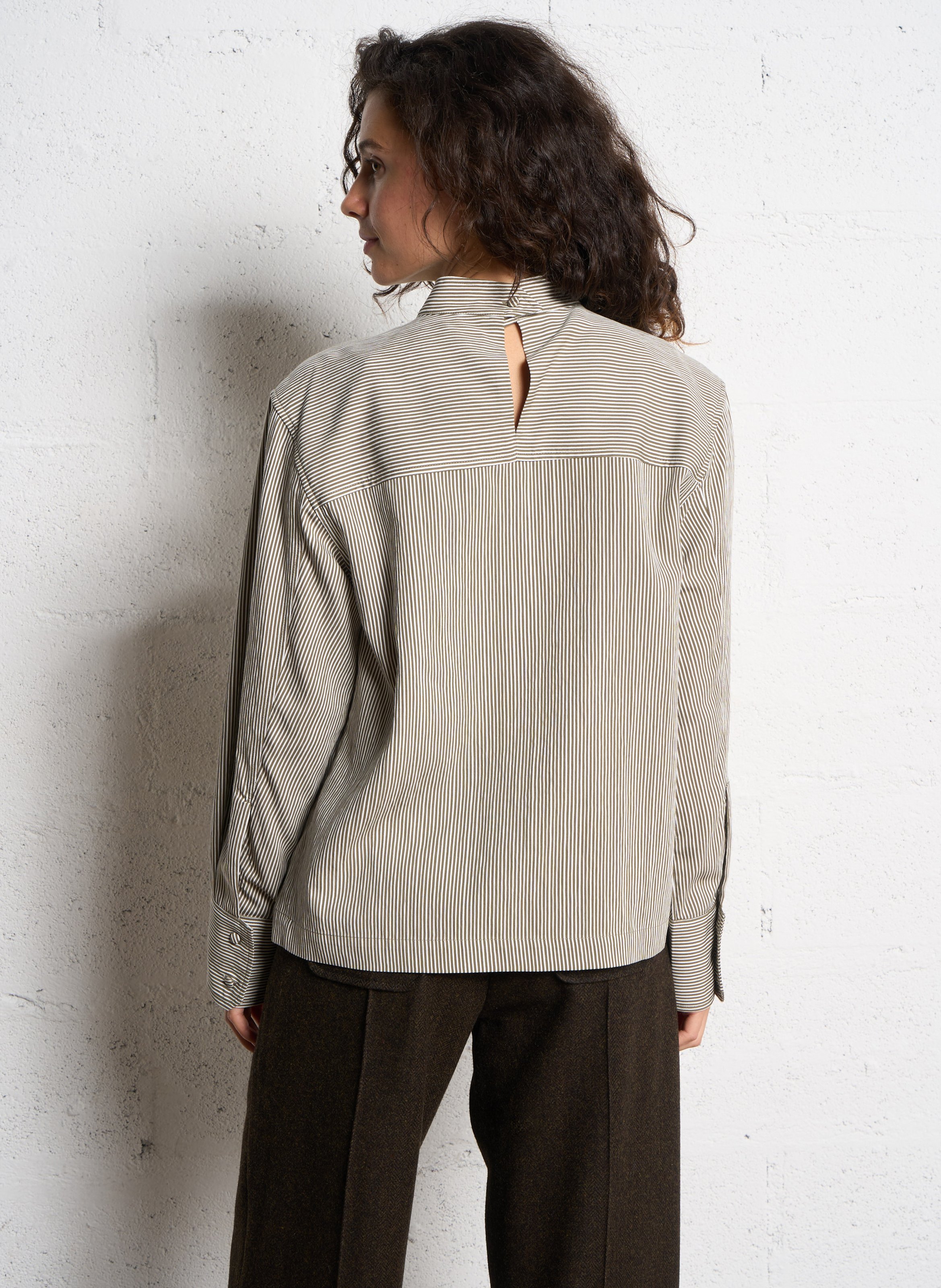 Top ample à rayures MARGAUX LONNBERG Vert