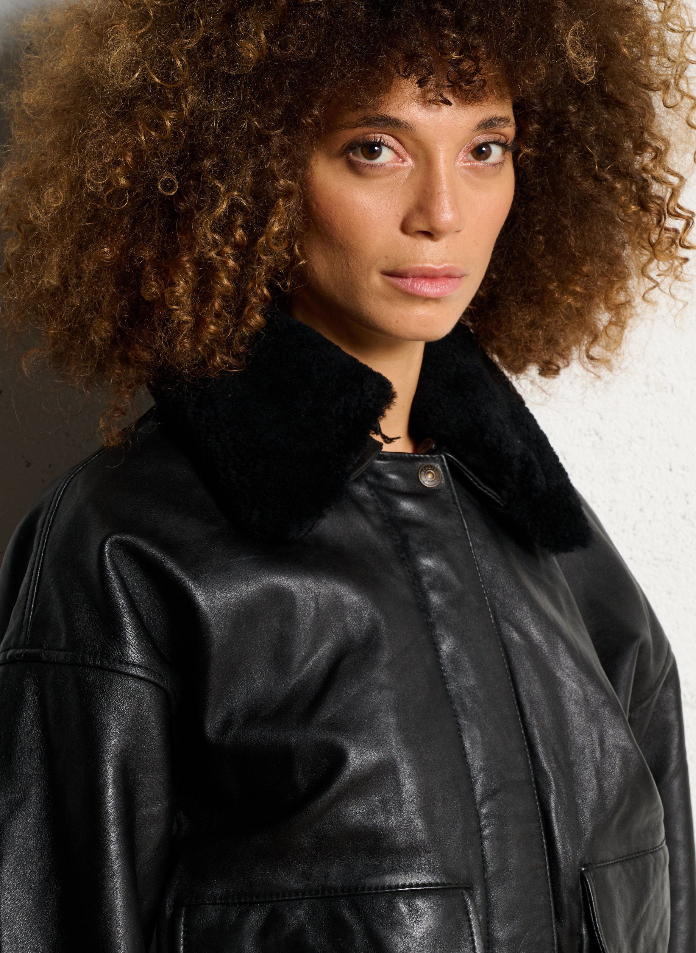 Blouson en cuir  SCHOTT Noir