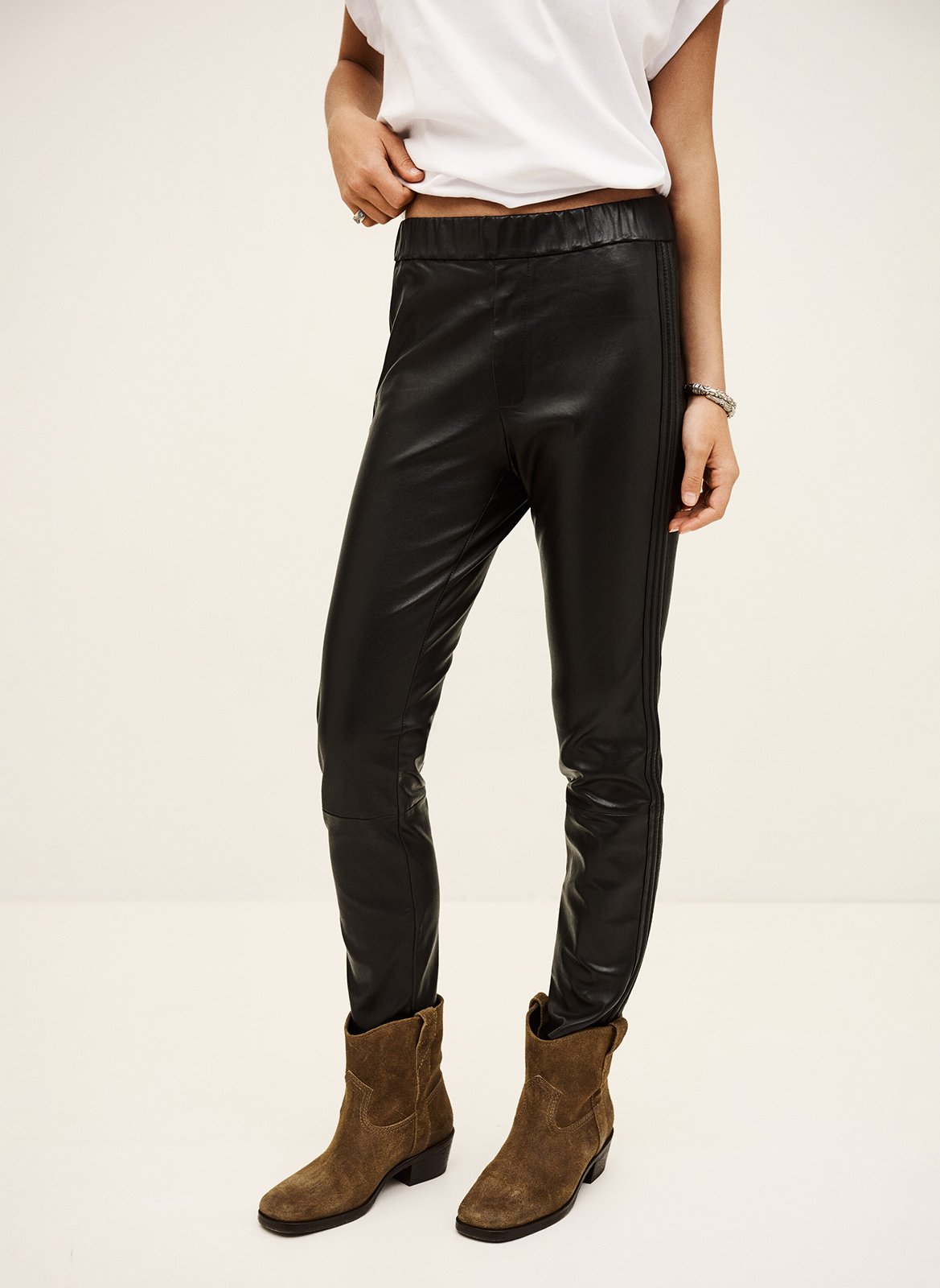 Slim leather pants BA&amp;SH Black