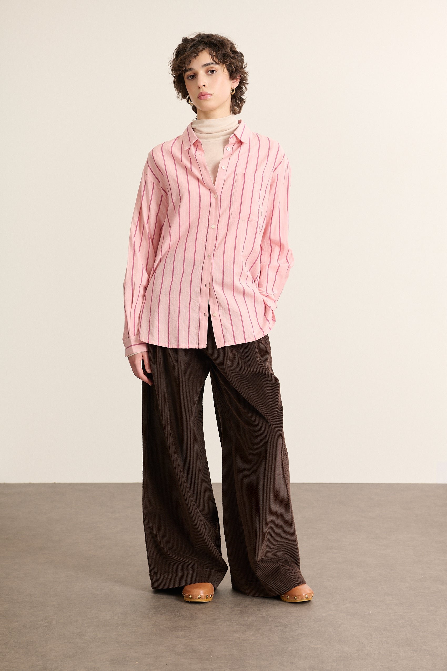 Long-sleeve Striped Shirt GARANCE PARIS Pink